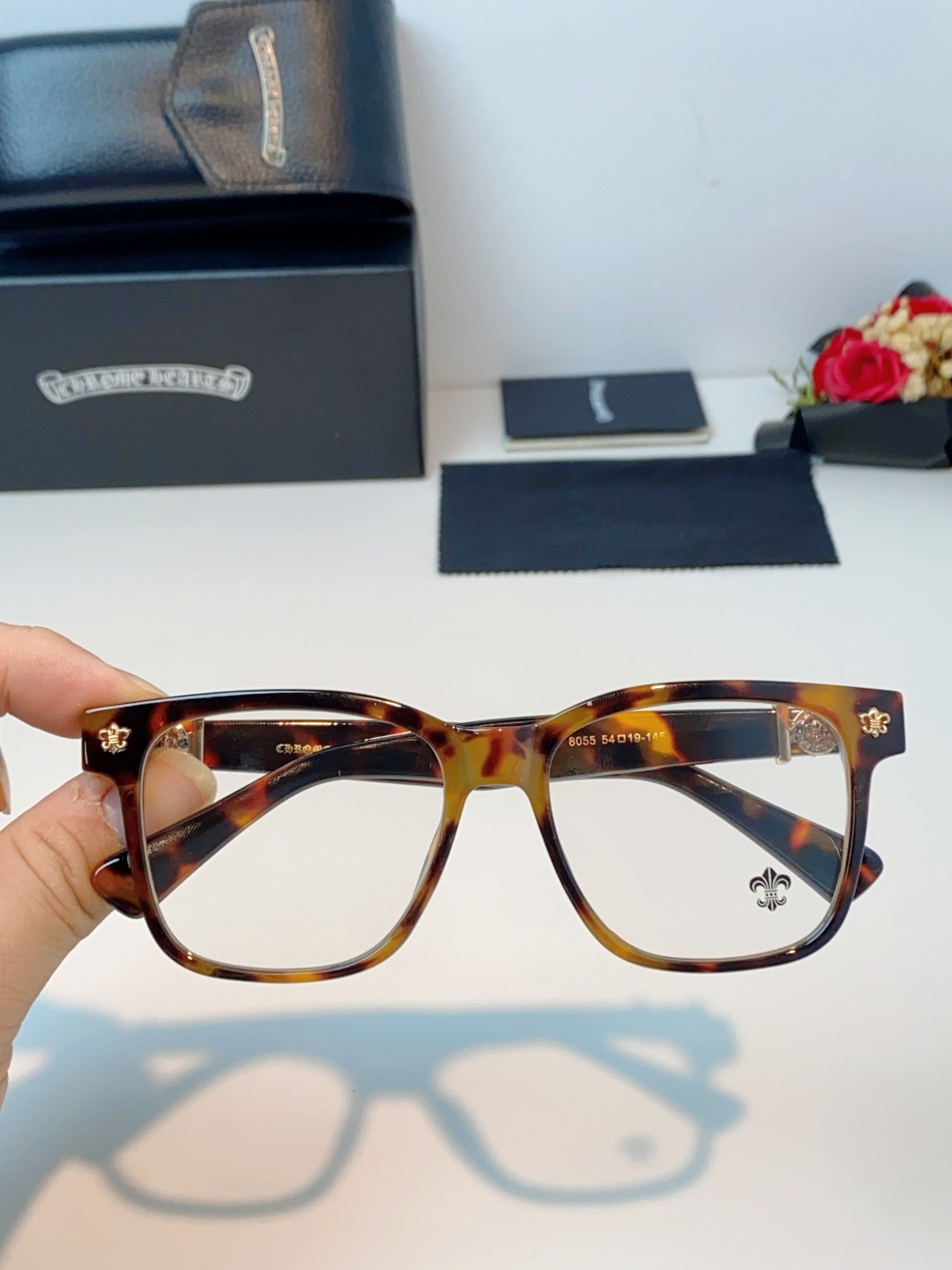 Chrome Hearts 克罗心 2026新款范丞丞同款日系复古经典马蹄扣眼镜架男黑大框商务休闲轻奢男
