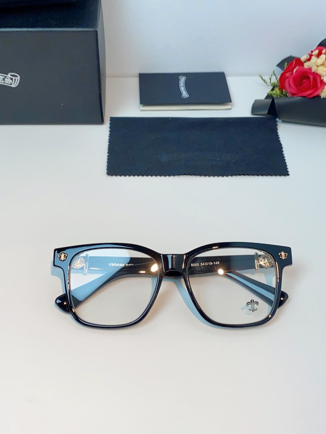 Chrome Hearts 克罗心 2026新款范丞丞同款日系复古经典马蹄扣眼镜架男黑大框商务休闲轻奢男