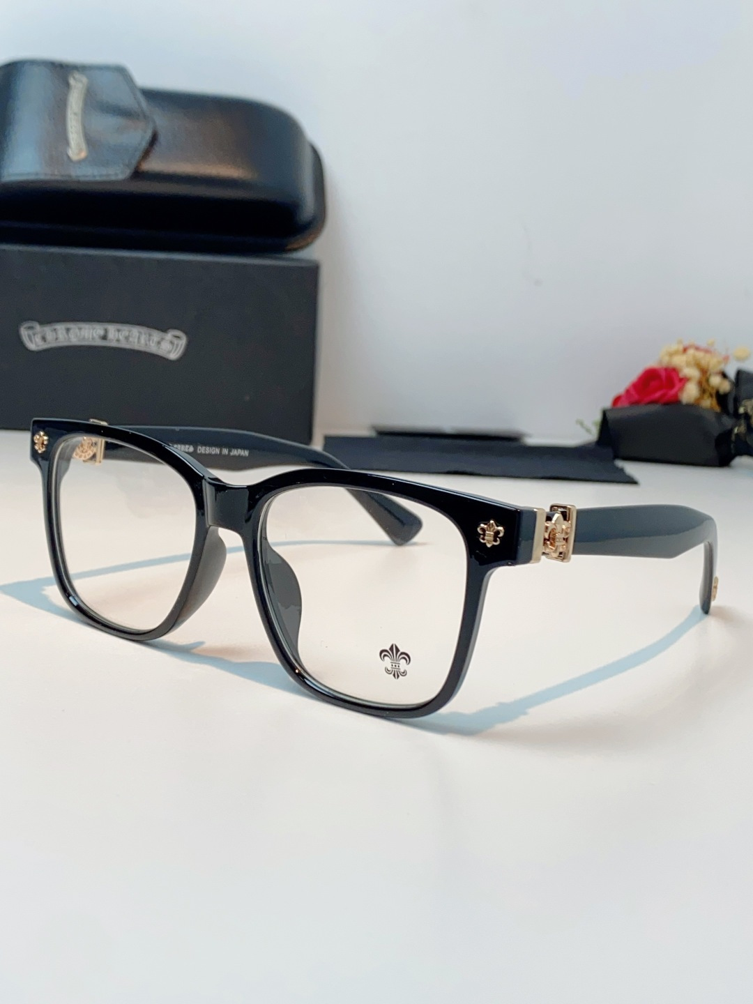 Chrome Hearts 克罗心 2026新款范丞丞同款日系复古经典马蹄扣眼镜架男黑大框商务休闲轻奢男