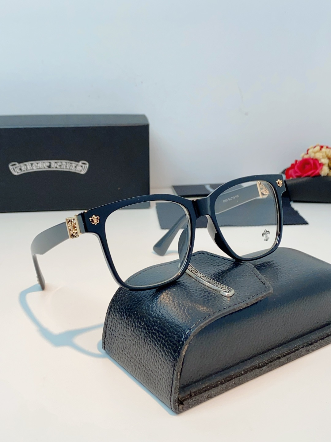 Chrome Hearts 克罗心 2026新款范丞丞同款日系复古经典马蹄扣眼镜架男黑大框商务休闲轻奢男
