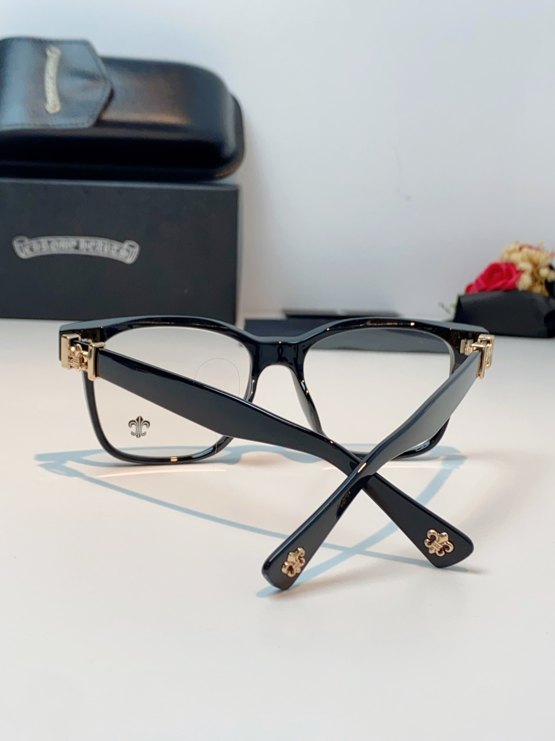 Chrome Hearts 克罗心 2026新款范丞丞同款日系复古经典马蹄扣眼镜架男黑大框商务休闲轻奢男