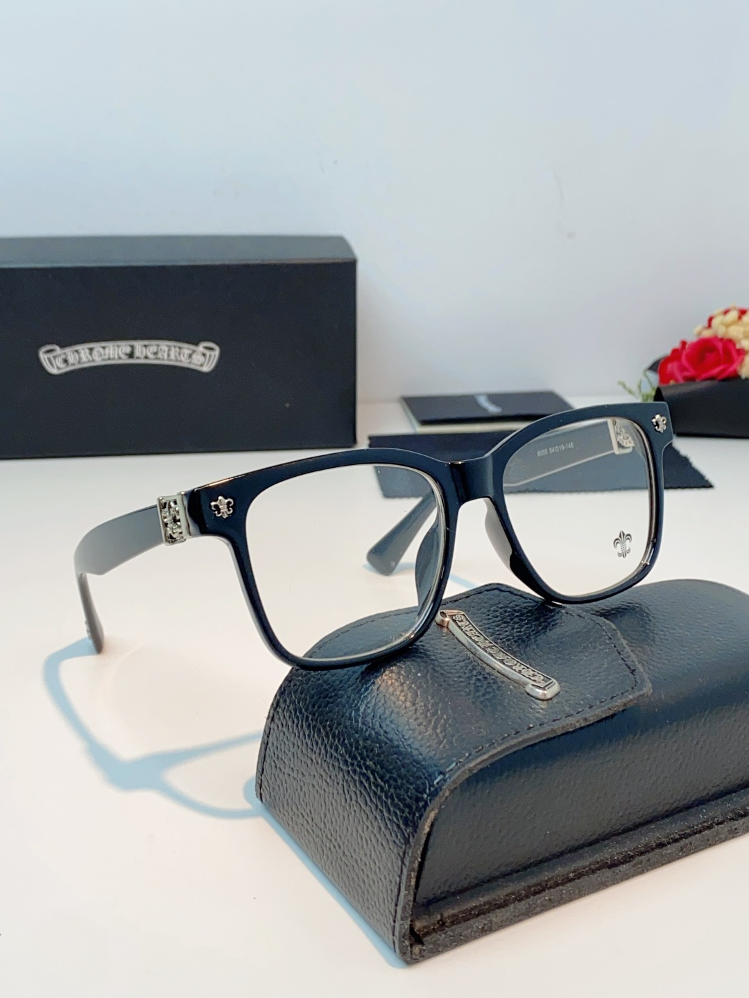 Chrome Hearts 克罗心 2026新款范丞丞同款日系复古经典马蹄扣眼镜架男黑大框商务休闲轻奢男