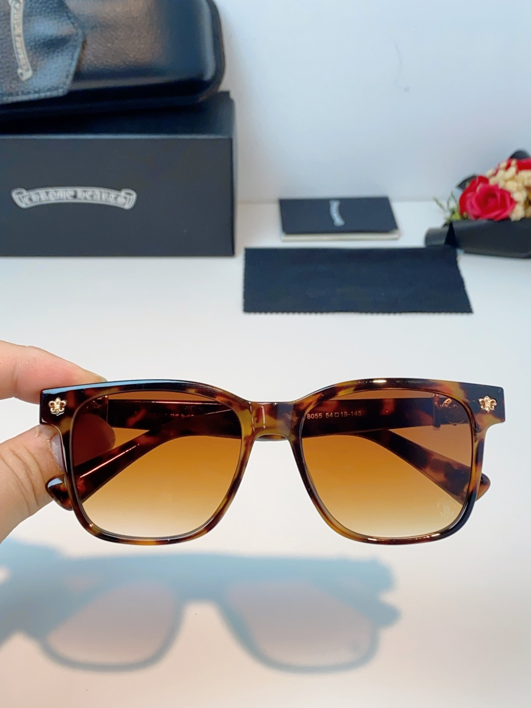 Chrome Hearts 克罗心 2026新款范丞丞同款日系复古经典马蹄扣眼镜架男黑大框商务休闲轻奢男