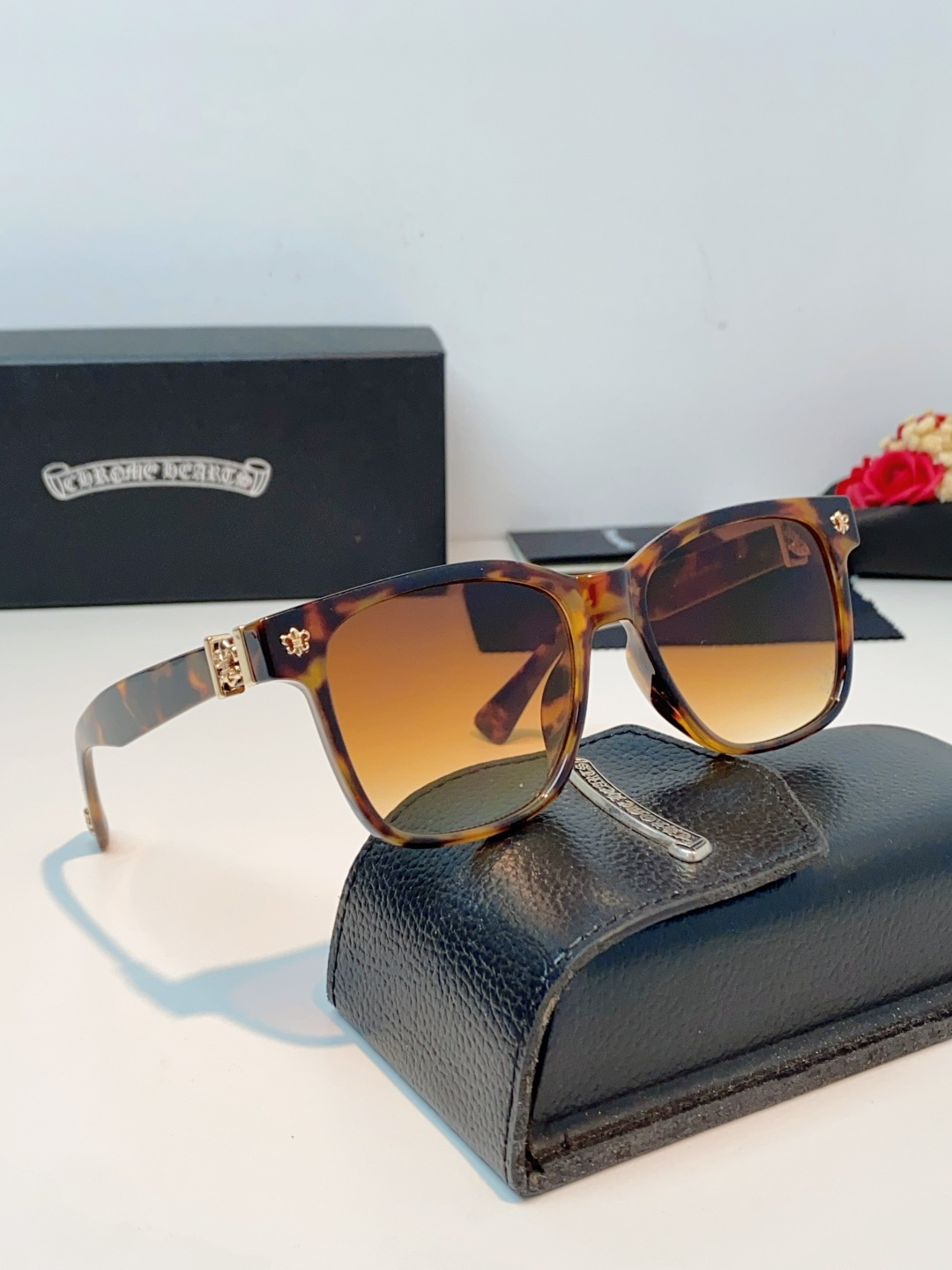 Chrome Hearts 克罗心 2026新款范丞丞同款日系复古经典马蹄扣眼镜架男黑大框商务休闲轻奢男