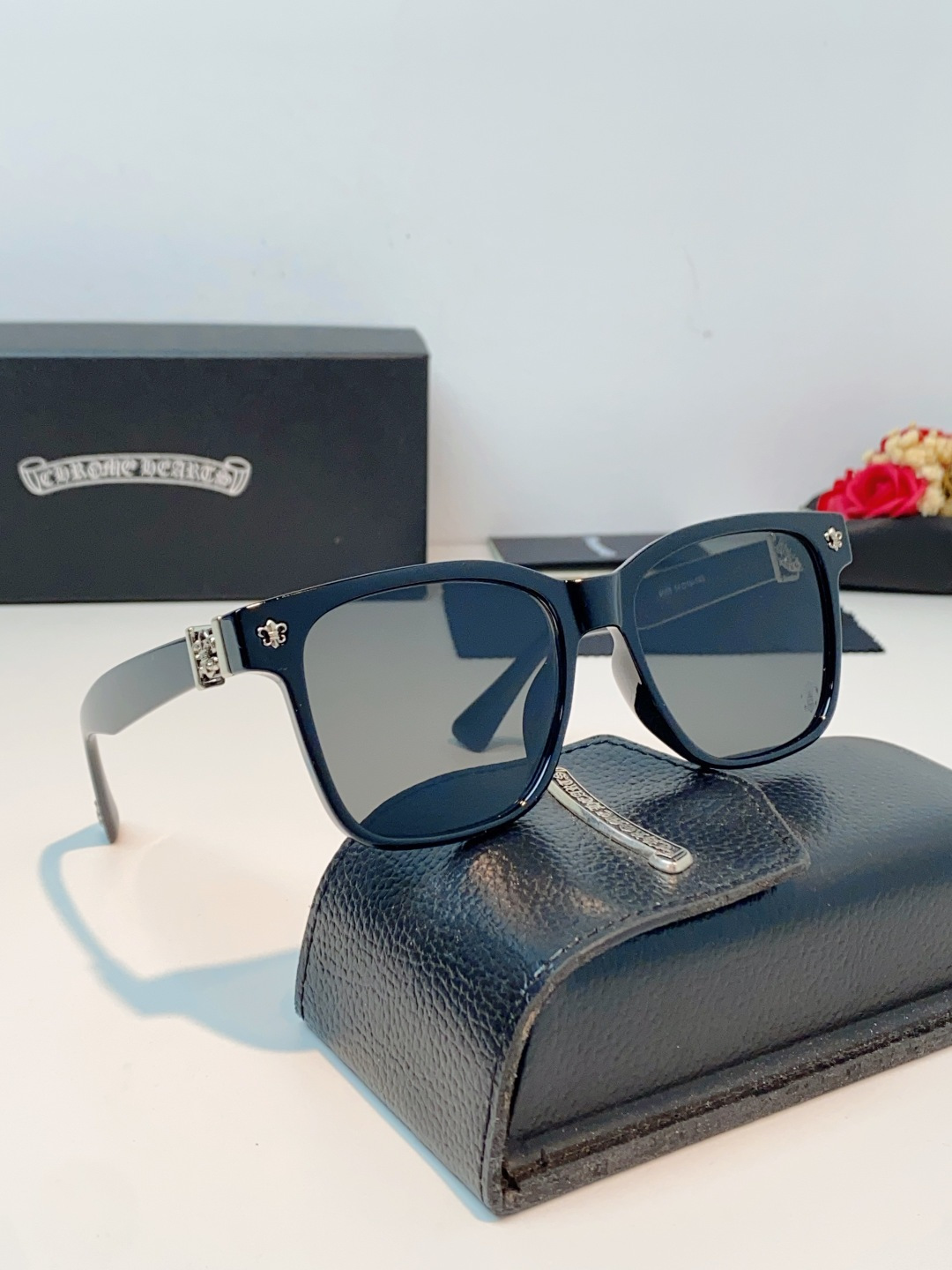 Chrome Hearts 克罗心 2026新款范丞丞同款日系复古经典马蹄扣眼镜架男黑大框商务休闲轻奢男