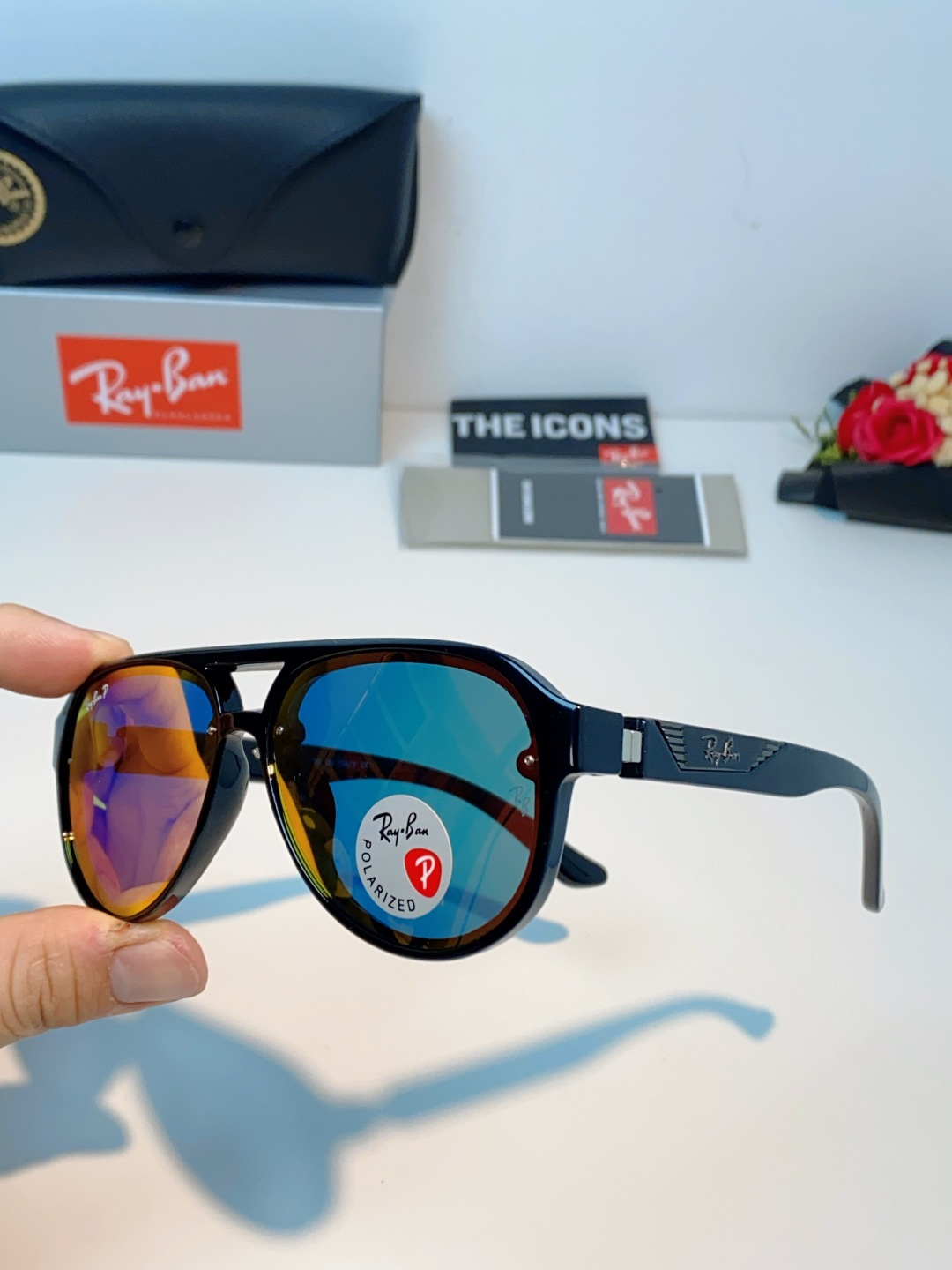 RayBan雷朋 2026新款蛤蟆框新款女防紫外线墨镜欧美复古运动风男太阳镜舒适通用外贸美式眼镜 RB8