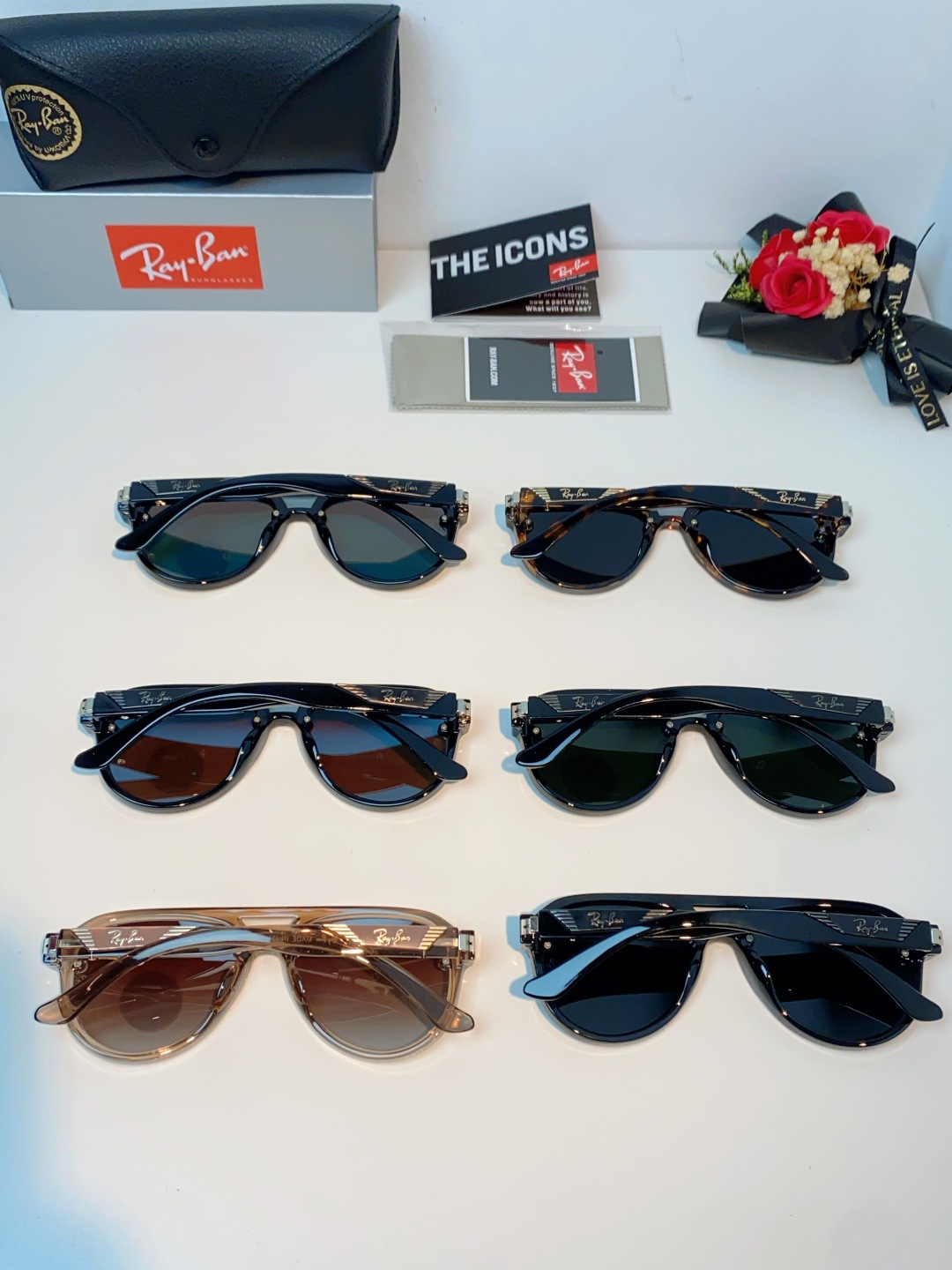 RayBan雷朋 2026新款蛤蟆框新款女防紫外线墨镜欧美复古运动风男太阳镜舒适通用外贸美式眼镜 RB8