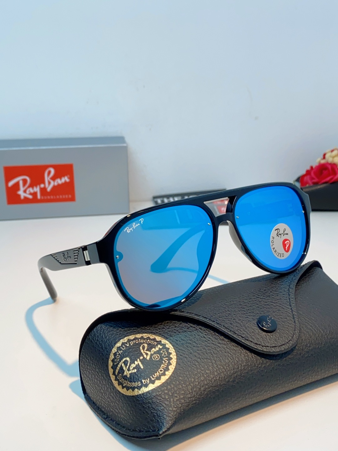RayBan雷朋 2026新款蛤蟆框新款女防紫外线墨镜欧美复古运动风男太阳镜舒适通用外贸美式眼镜 RB8