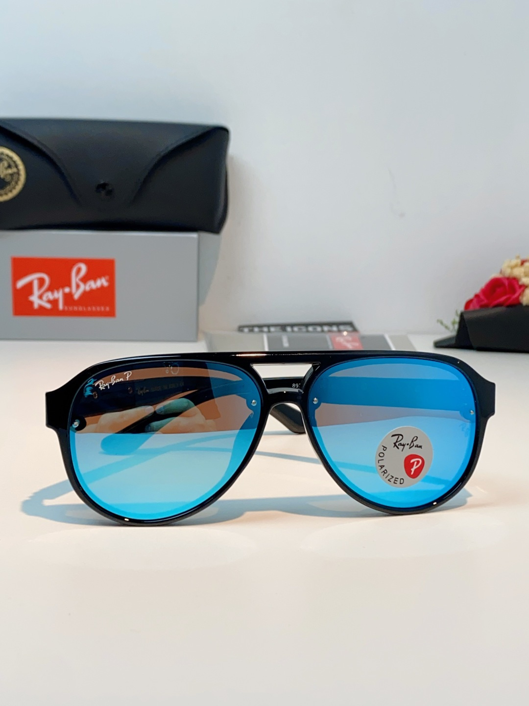 RayBan雷朋 2026新款蛤蟆框新款女防紫外线墨镜欧美复古运动风男太阳镜舒适通用外贸美式眼镜 RB8