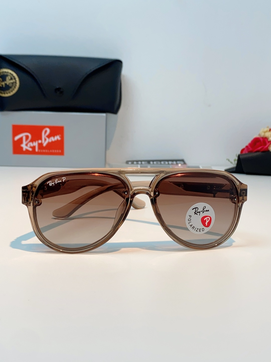 RayBan雷朋 2026新款蛤蟆框新款女防紫外线墨镜欧美复古运动风男太阳镜舒适通用外贸美式眼镜 RB8