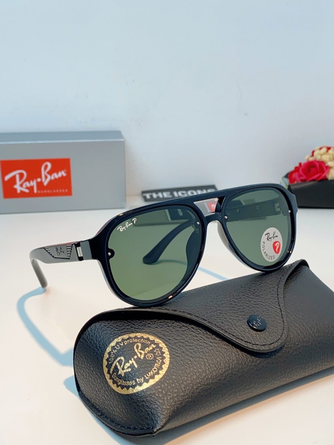RayBan雷朋 2026新款蛤蟆框新款女防紫外线墨镜欧美复古运动风男太阳镜舒适通用外贸美式眼镜 RB8