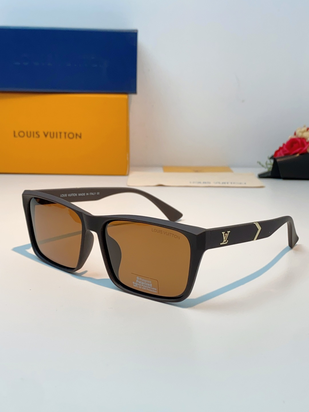 Louis Vuitton路易威登 2026Lv新款玻璃太阳镜男士司机方形眼镜开车钓鱼抗强光玻璃眼镜墨镜