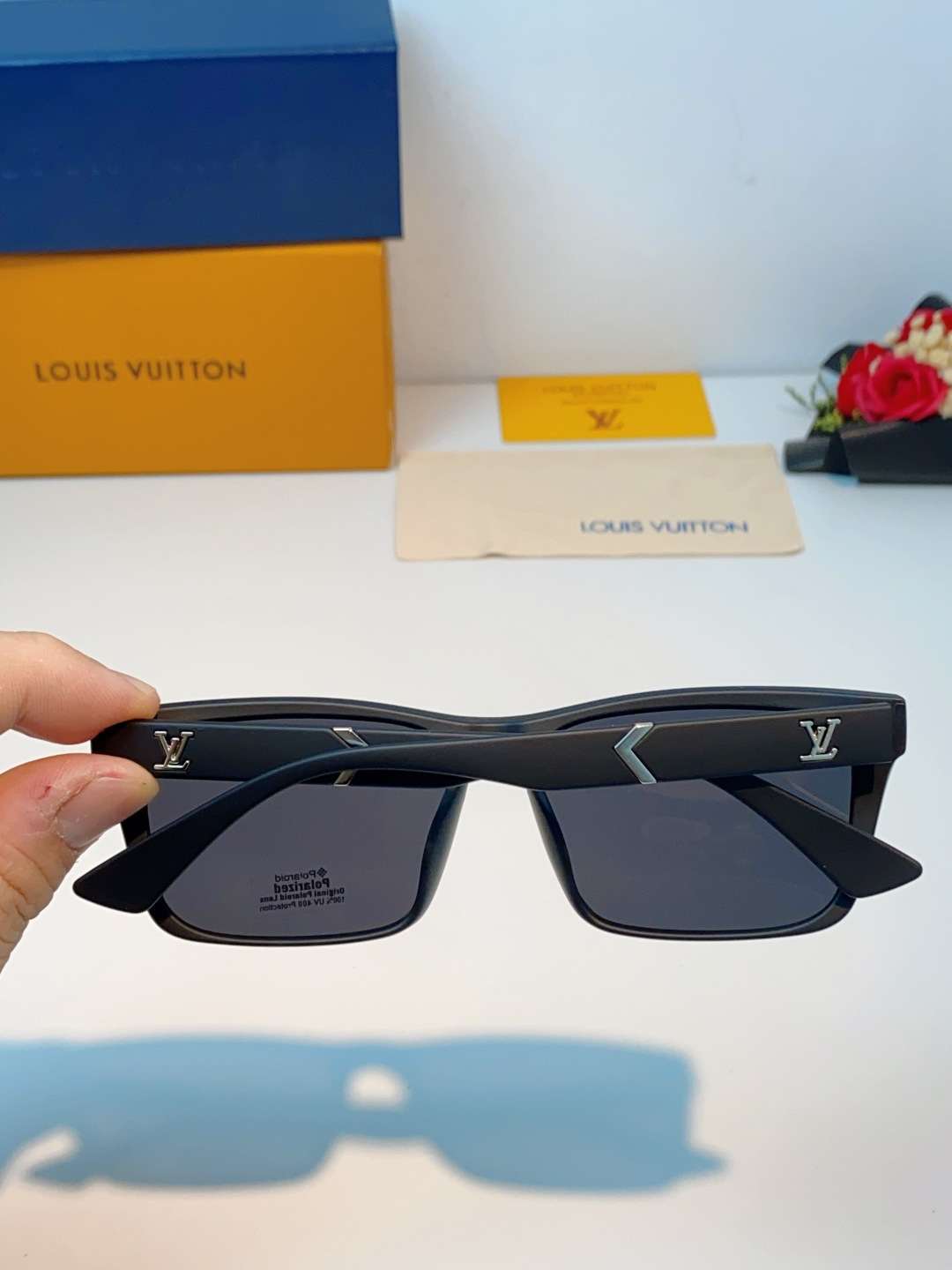 Louis Vuitton路易威登 2026Lv新款玻璃太阳镜男士司机方形眼镜开车钓鱼抗强光玻璃眼镜墨镜