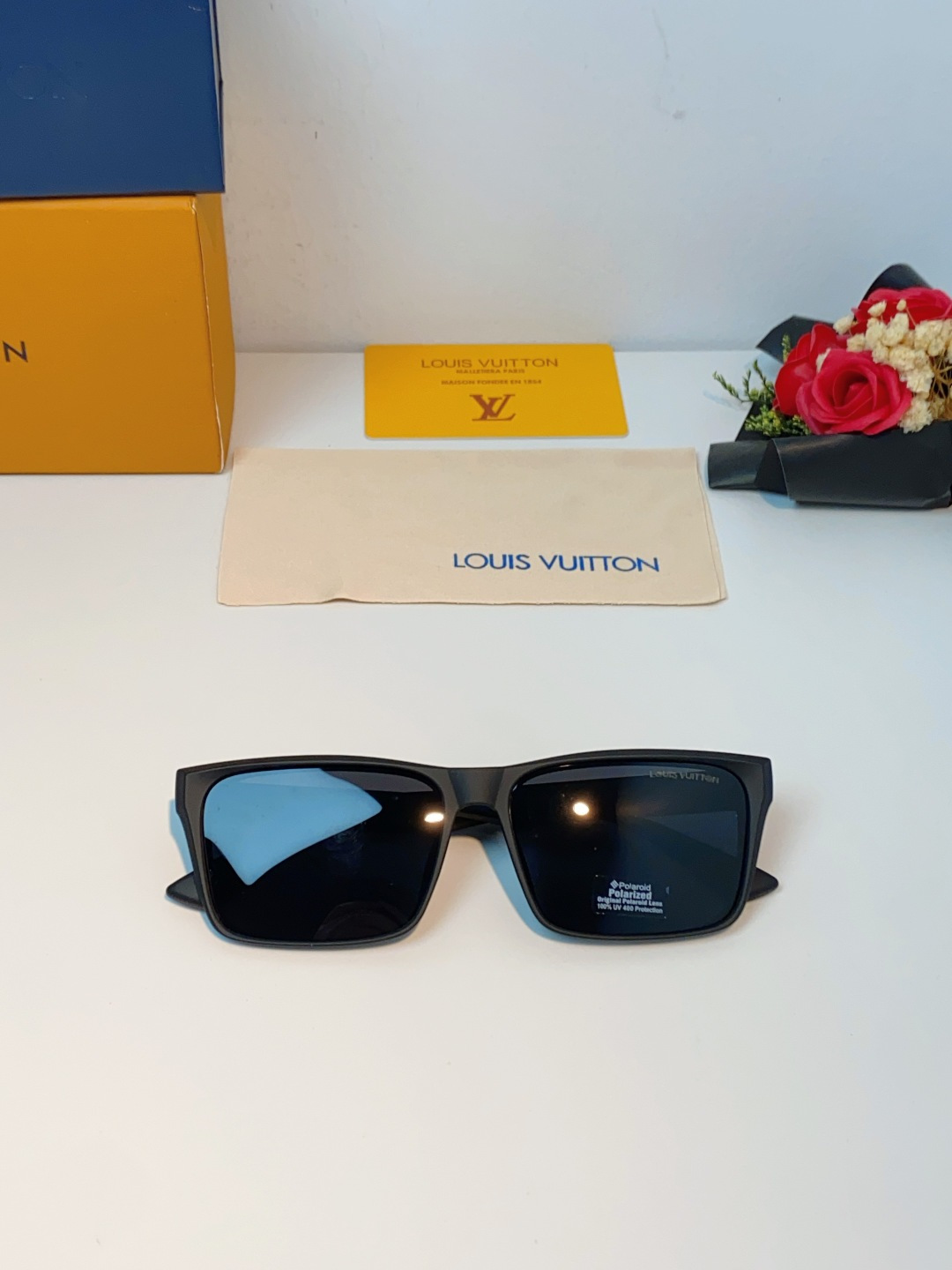 Louis Vuitton路易威登 2026Lv新款玻璃太阳镜男士司机方形眼镜开车钓鱼抗强光玻璃眼镜墨镜