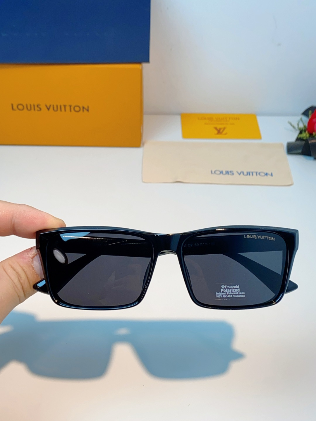 Louis Vuitton路易威登 2026Lv新款玻璃太阳镜男士司机方形眼镜开车钓鱼抗强光玻璃眼镜墨镜