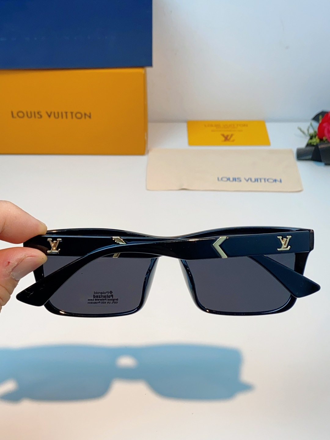 Louis Vuitton路易威登 2026Lv新款玻璃太阳镜男士司机方形眼镜开车钓鱼抗强光玻璃眼镜墨镜