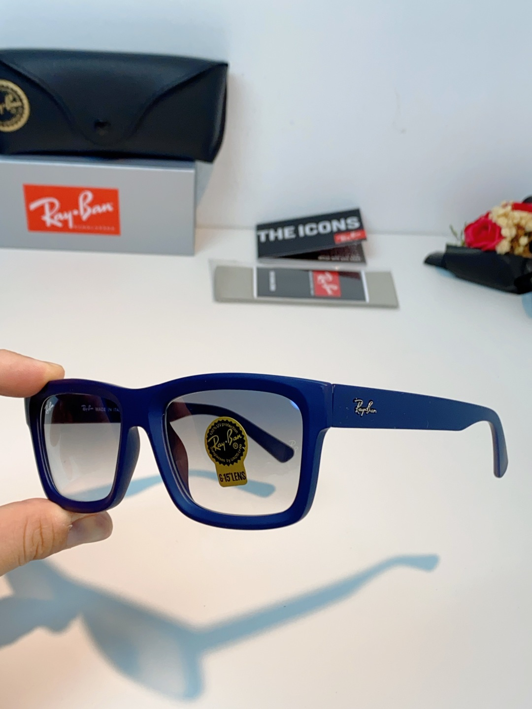 RayBan雷朋 高品质钢化玻璃太阳眼镜男士驾驶司机高清墨镜钓鱼防紫外线防强光眼镜 RB4396 Siz