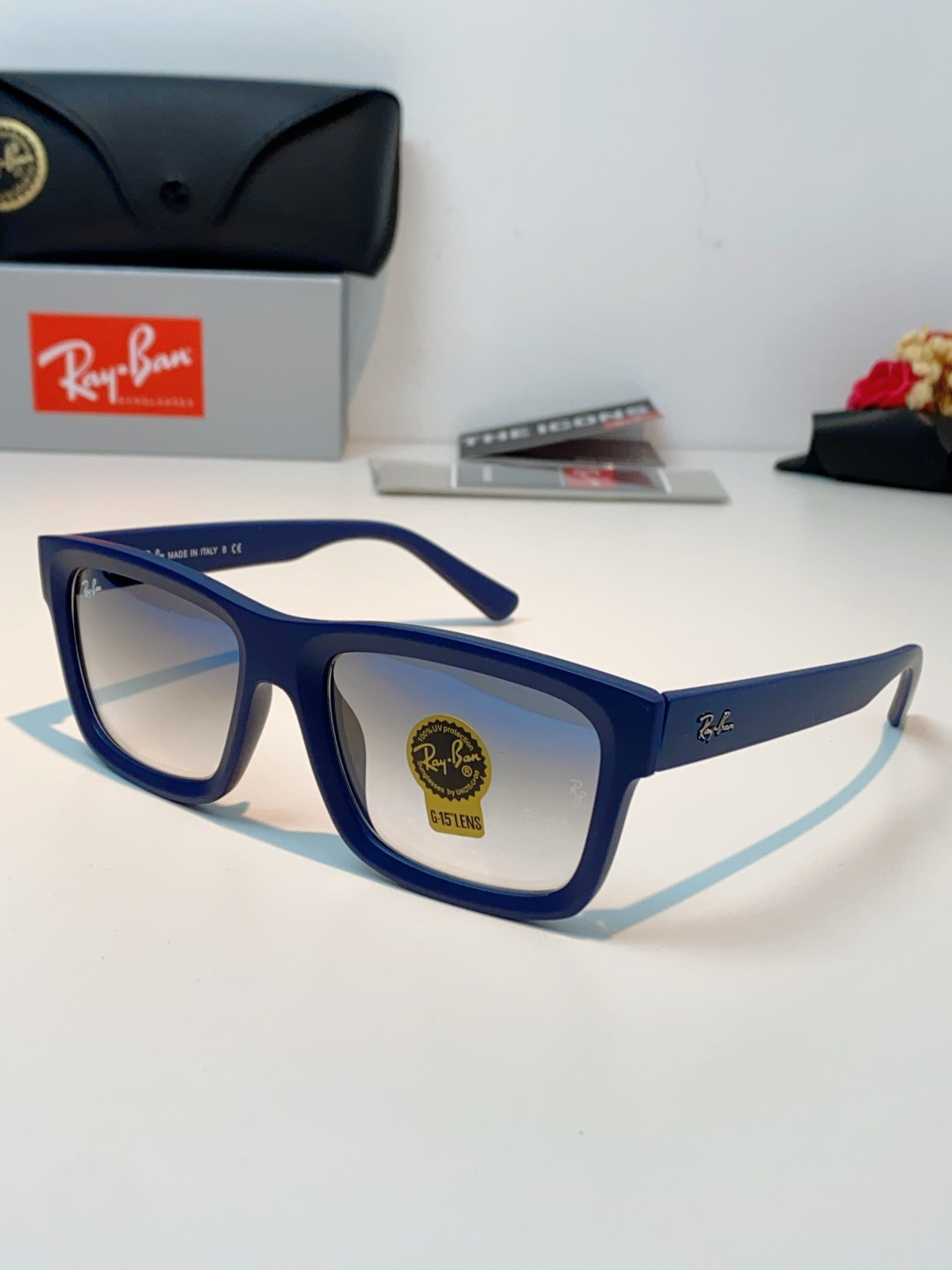 RayBan雷朋 高品质钢化玻璃太阳眼镜男士驾驶司机高清墨镜钓鱼防紫外线防强光眼镜 RB4396 Siz