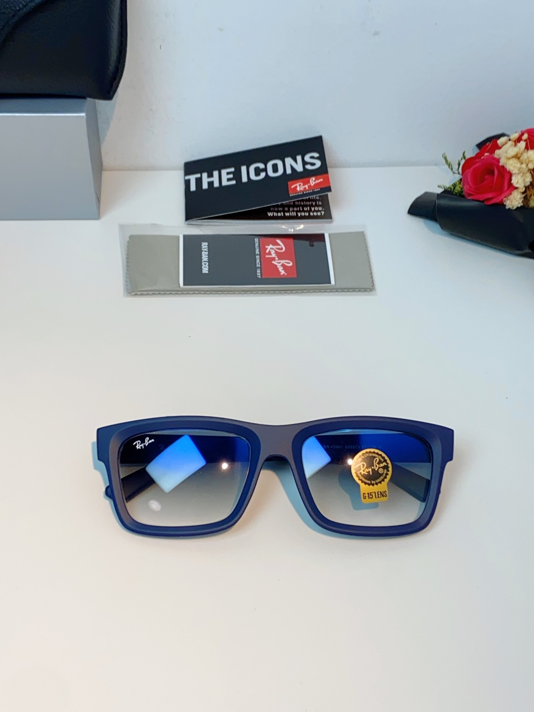 RayBan雷朋 高品质钢化玻璃太阳眼镜男士驾驶司机高清墨镜钓鱼防紫外线防强光眼镜 RB4396 Siz