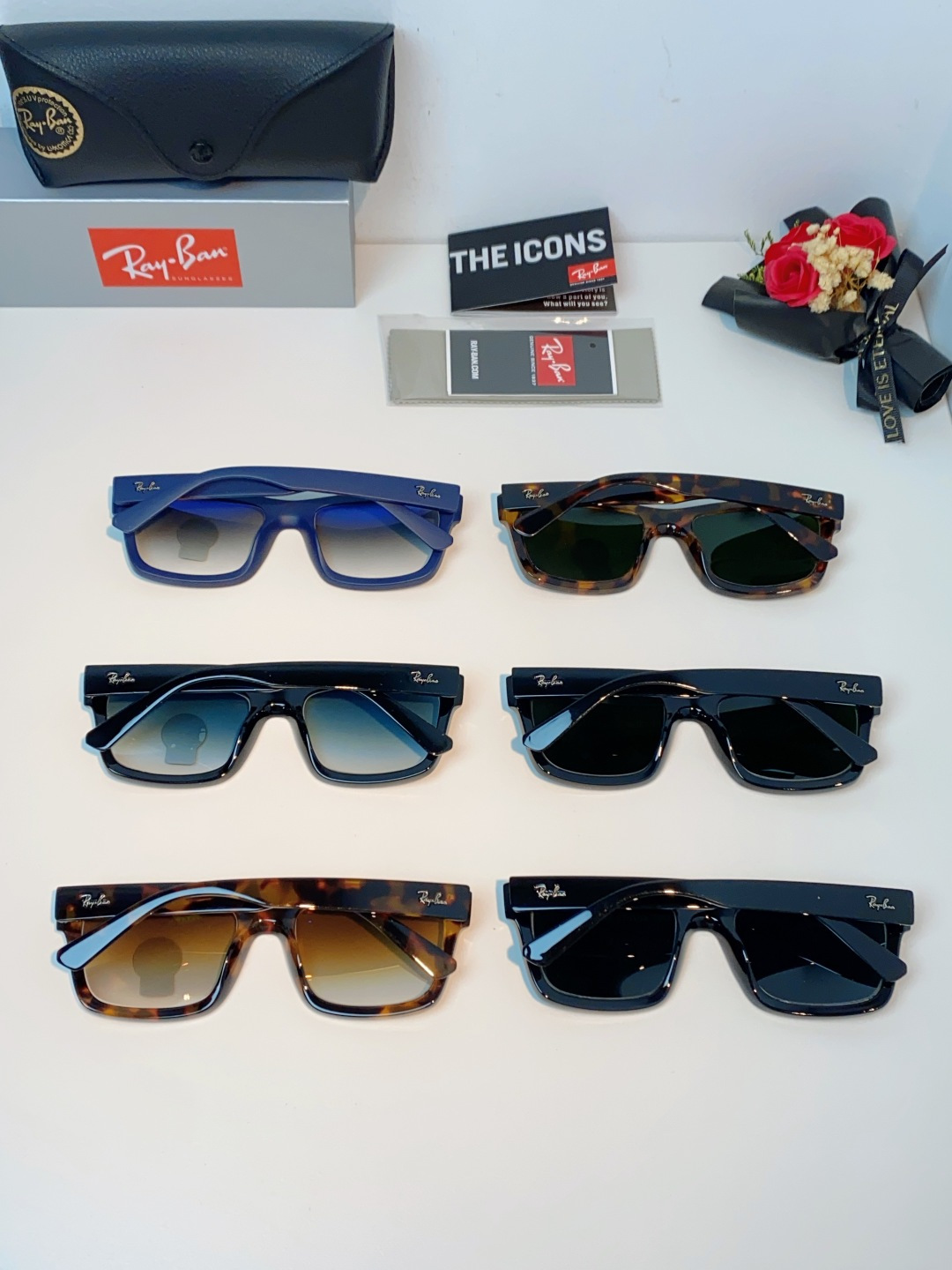 RayBan雷朋 高品质钢化玻璃太阳眼镜男士驾驶司机高清墨镜钓鱼防紫外线防强光眼镜 RB4396 Siz