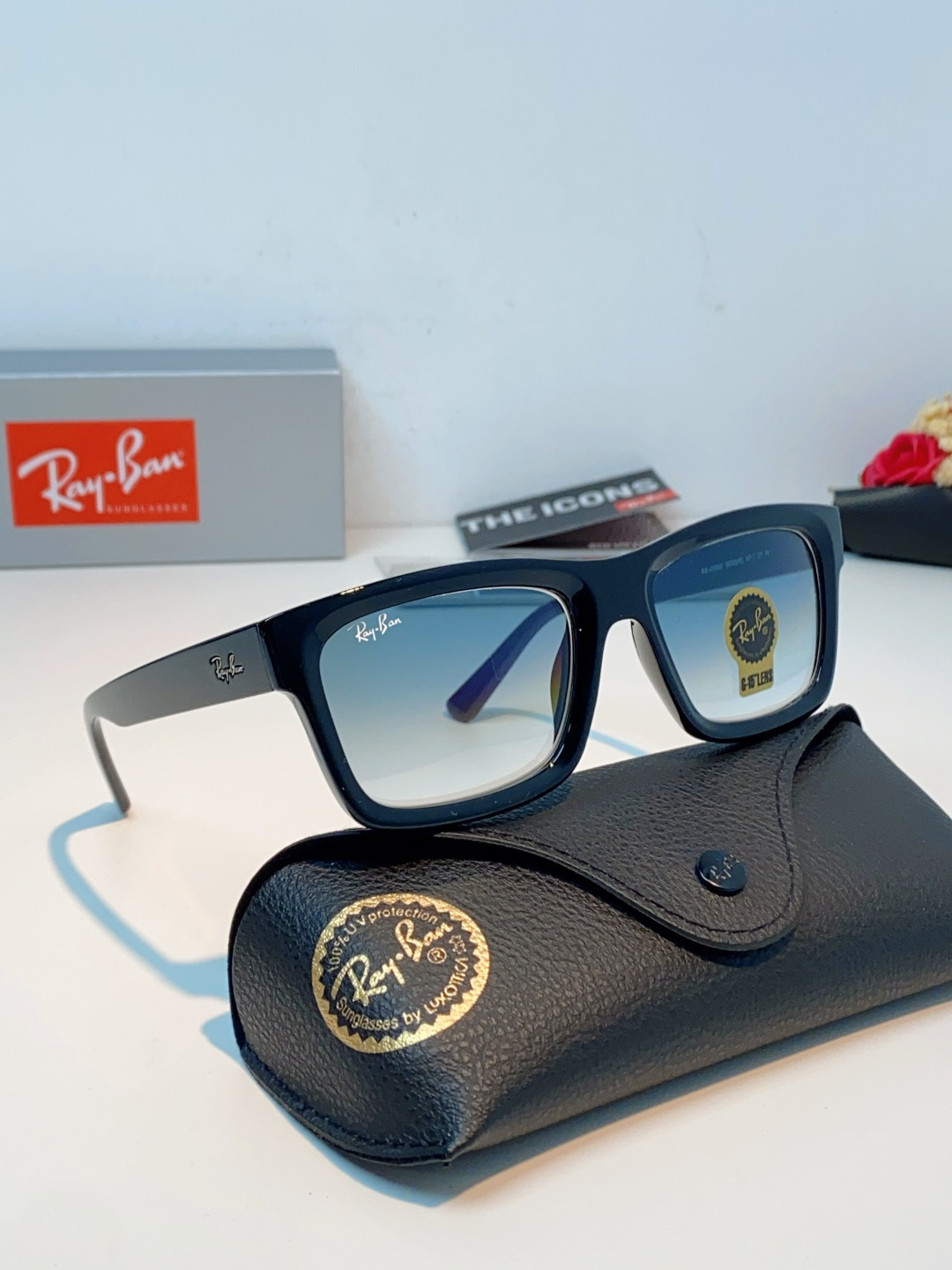 RayBan雷朋 高品质钢化玻璃太阳眼镜男士驾驶司机高清墨镜钓鱼防紫外线防强光眼镜 RB4396 Siz
