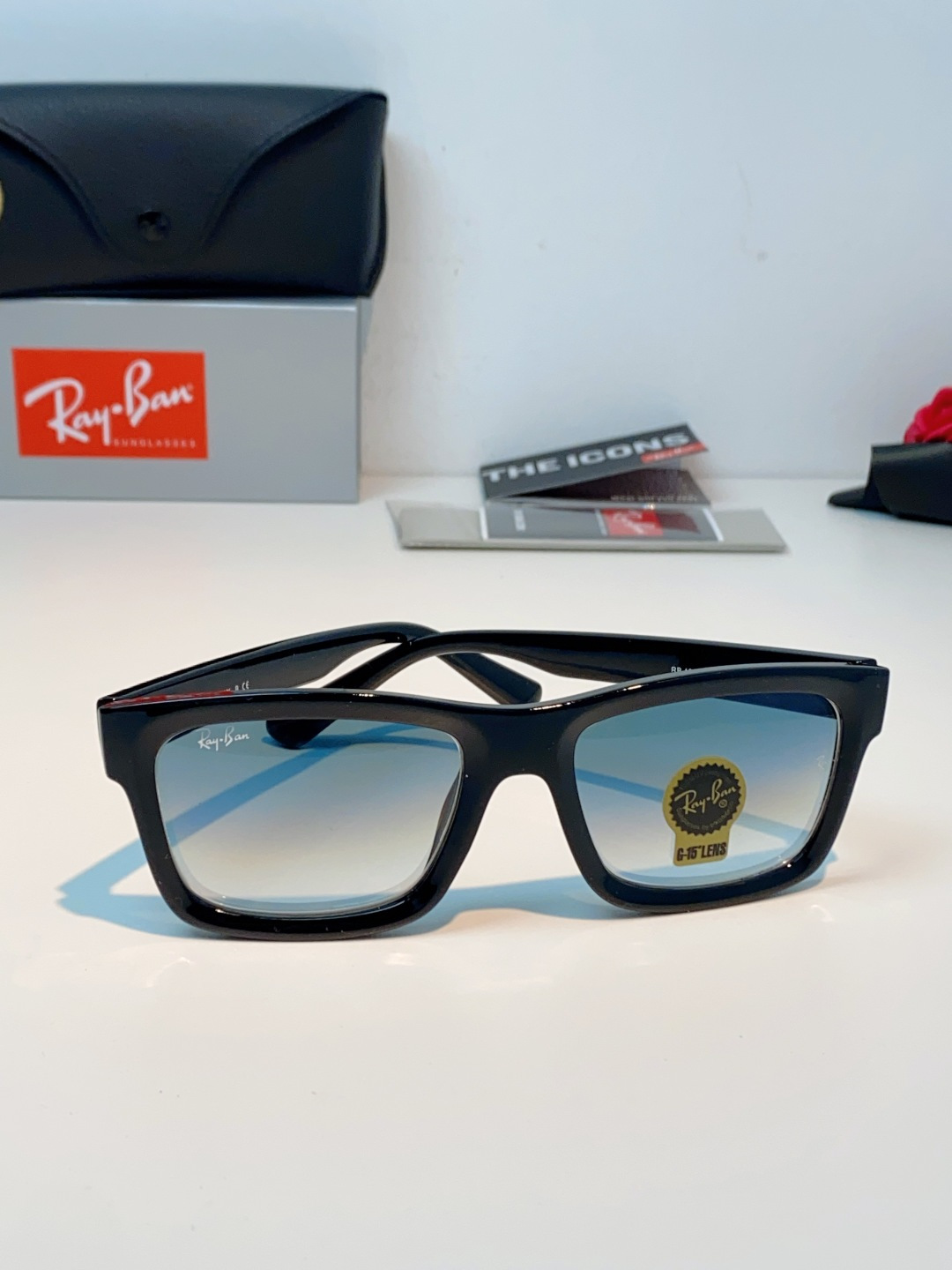 RayBan雷朋 高品质钢化玻璃太阳眼镜男士驾驶司机高清墨镜钓鱼防紫外线防强光眼镜 RB4396 Siz