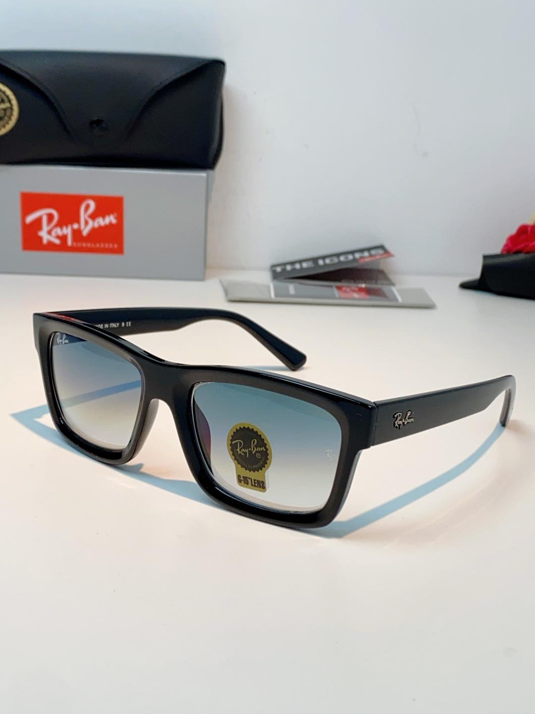 RayBan雷朋 高品质钢化玻璃太阳眼镜男士驾驶司机高清墨镜钓鱼防紫外线防强光眼镜 RB4396 Siz