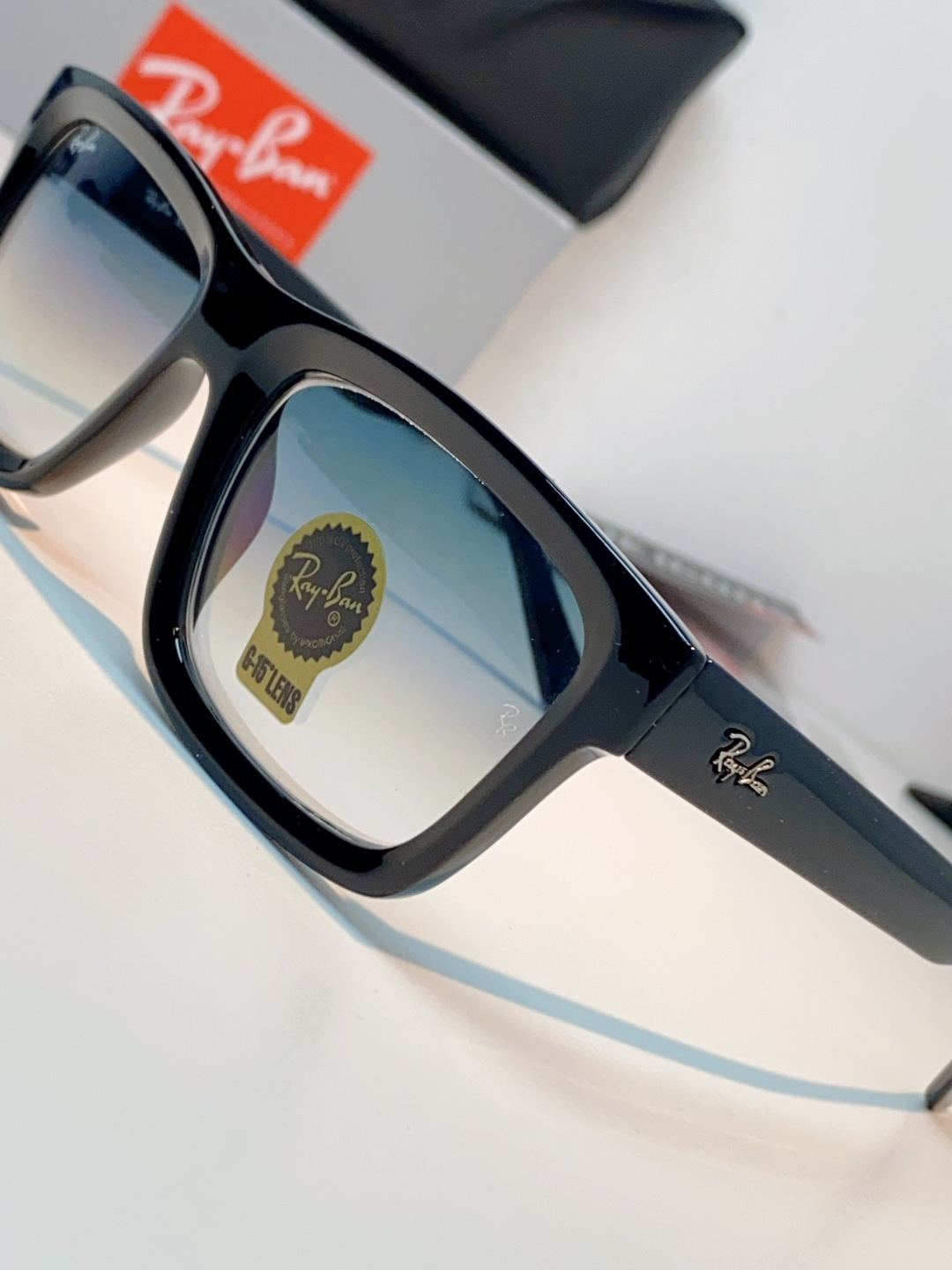RayBan雷朋 高品质钢化玻璃太阳眼镜男士驾驶司机高清墨镜钓鱼防紫外线防强光眼镜 RB4396 Siz