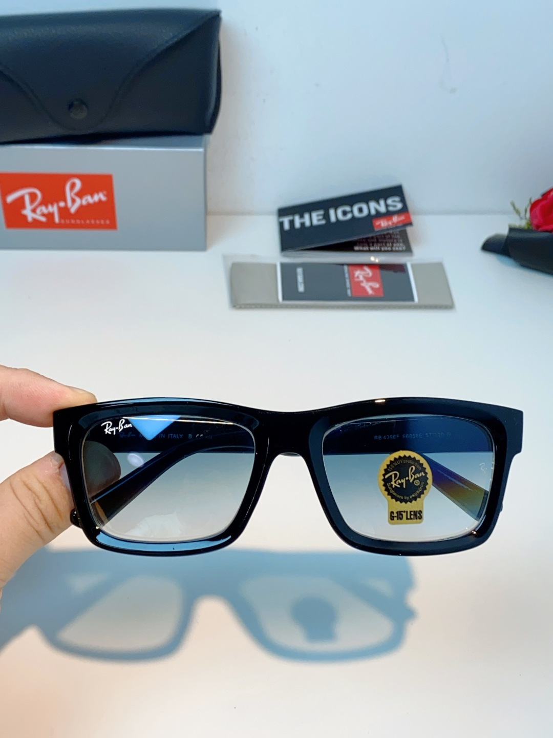 RayBan雷朋 高品质钢化玻璃太阳眼镜男士驾驶司机高清墨镜钓鱼防紫外线防强光眼镜 RB4396 Siz