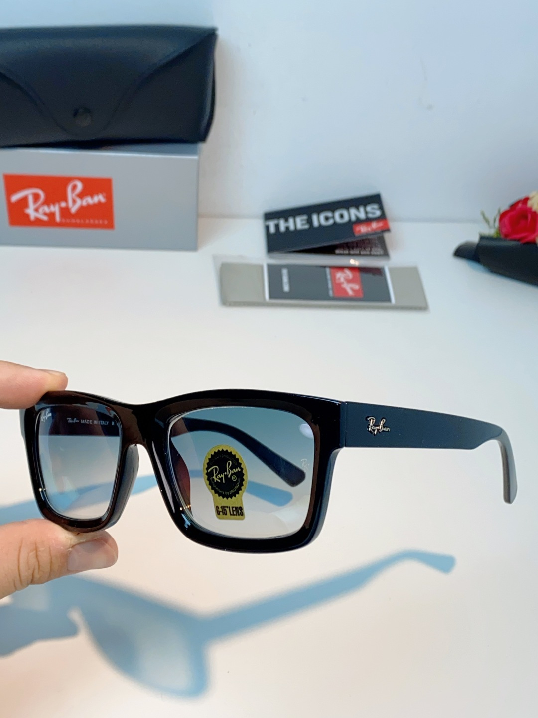 RayBan雷朋 高品质钢化玻璃太阳眼镜男士驾驶司机高清墨镜钓鱼防紫外线防强光眼镜 RB4396 Siz