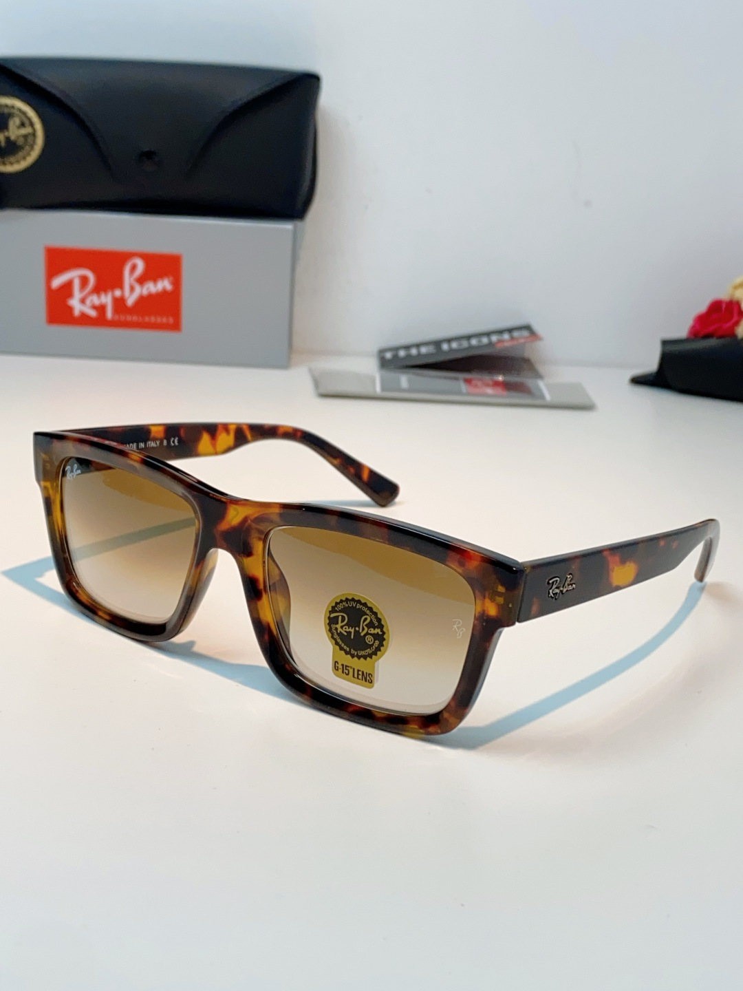 RayBan雷朋 高品质钢化玻璃太阳眼镜男士驾驶司机高清墨镜钓鱼防紫外线防强光眼镜 RB4396 Siz