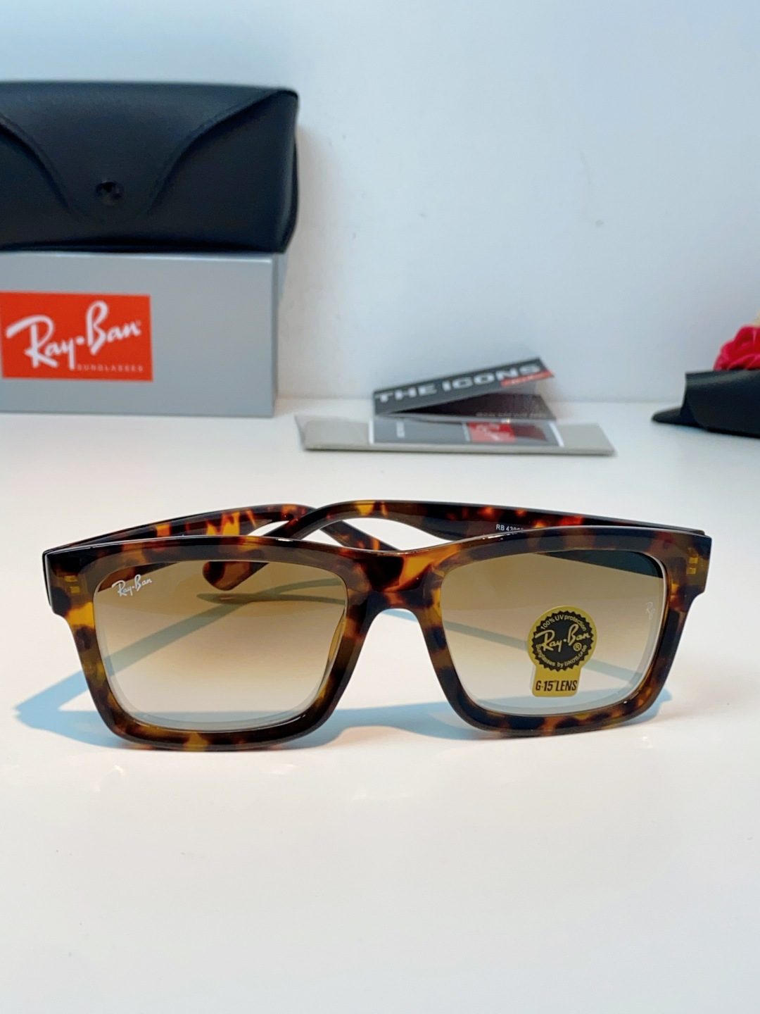 RayBan雷朋 高品质钢化玻璃太阳眼镜男士驾驶司机高清墨镜钓鱼防紫外线防强光眼镜 RB4396 Siz