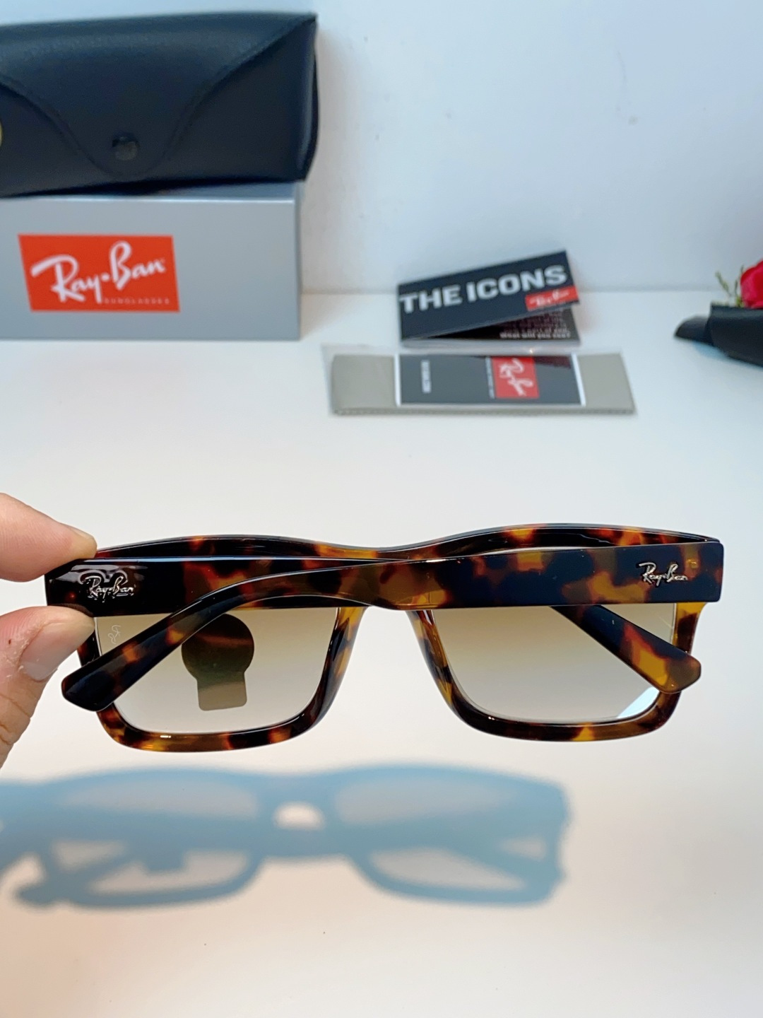 RayBan雷朋 高品质钢化玻璃太阳眼镜男士驾驶司机高清墨镜钓鱼防紫外线防强光眼镜 RB4396 Siz