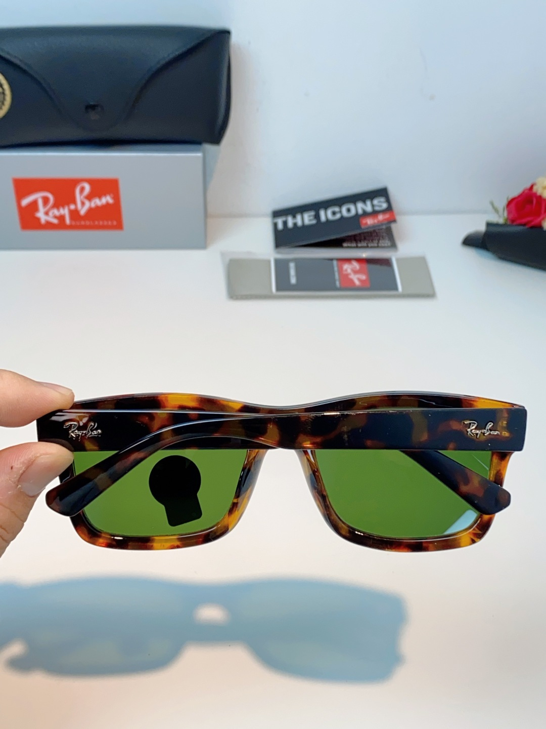 RayBan雷朋 高品质钢化玻璃太阳眼镜男士驾驶司机高清墨镜钓鱼防紫外线防强光眼镜 RB4396 Siz