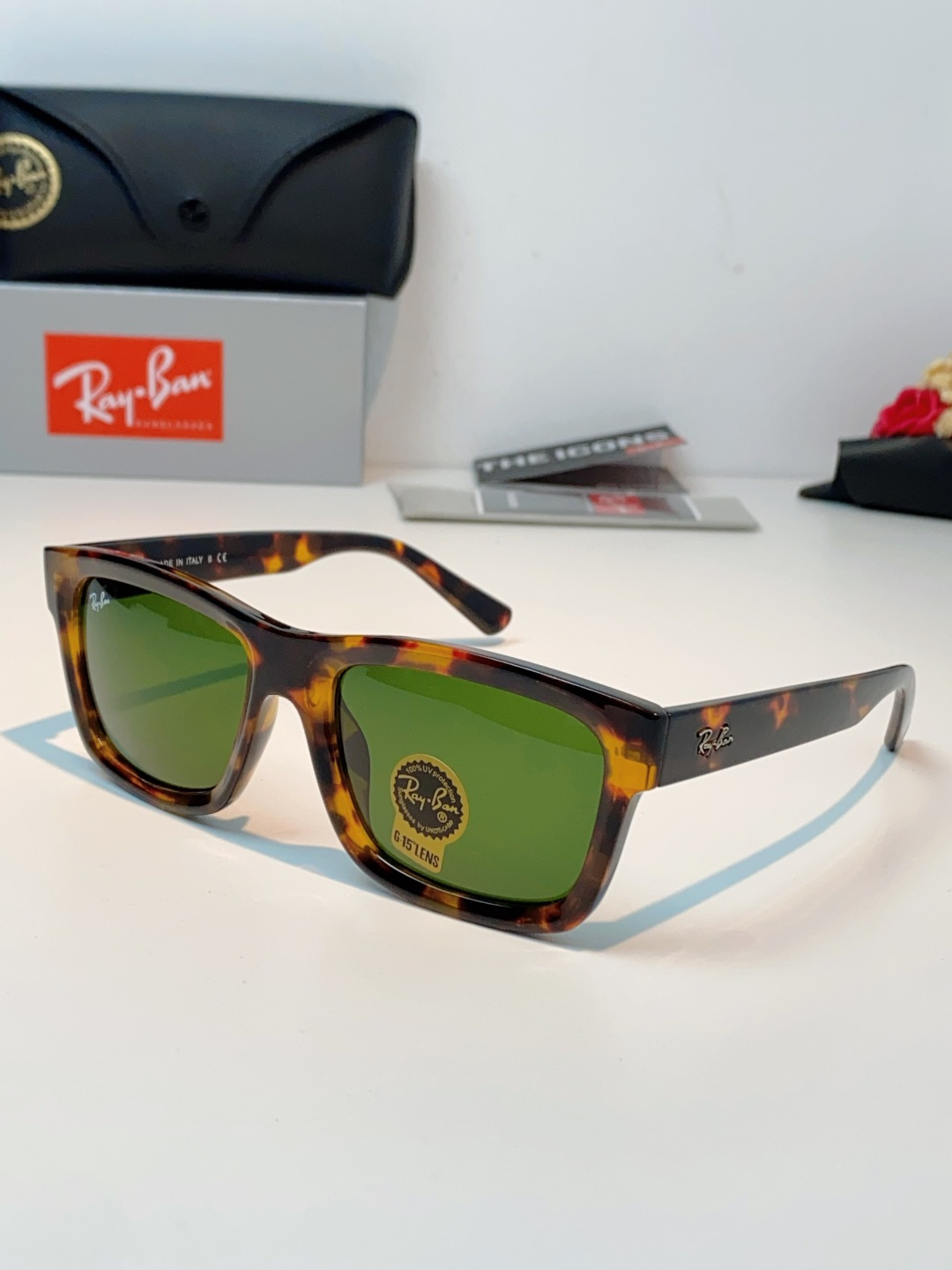 RayBan雷朋 高品质钢化玻璃太阳眼镜男士驾驶司机高清墨镜钓鱼防紫外线防强光眼镜 RB4396 Siz