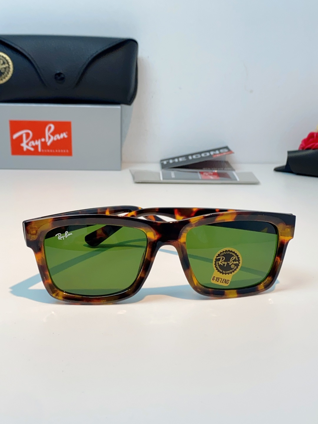 RayBan雷朋 高品质钢化玻璃太阳眼镜男士驾驶司机高清墨镜钓鱼防紫外线防强光眼镜 RB4396 Siz