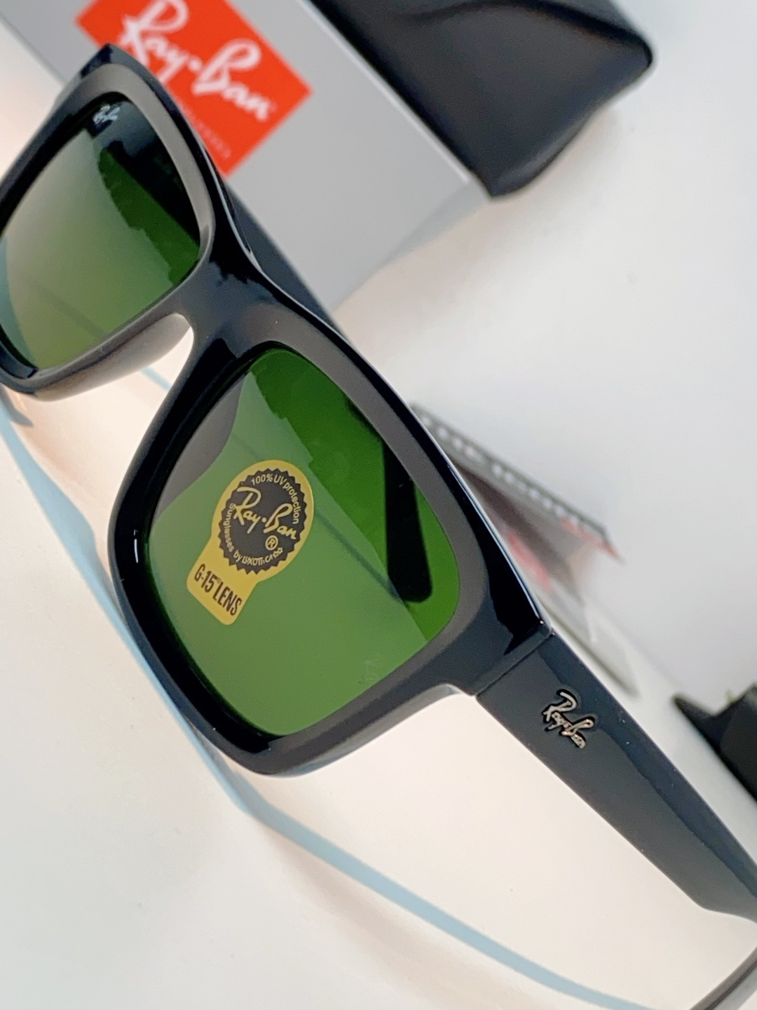 RayBan雷朋 高品质钢化玻璃太阳眼镜男士驾驶司机高清墨镜钓鱼防紫外线防强光眼镜 RB4396 Siz