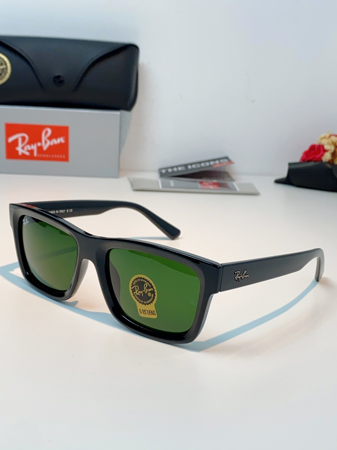 RayBan雷朋 高品质钢化玻璃太阳眼镜男士驾驶司机高清墨镜钓鱼防紫外线防强光眼镜 RB4396 Siz