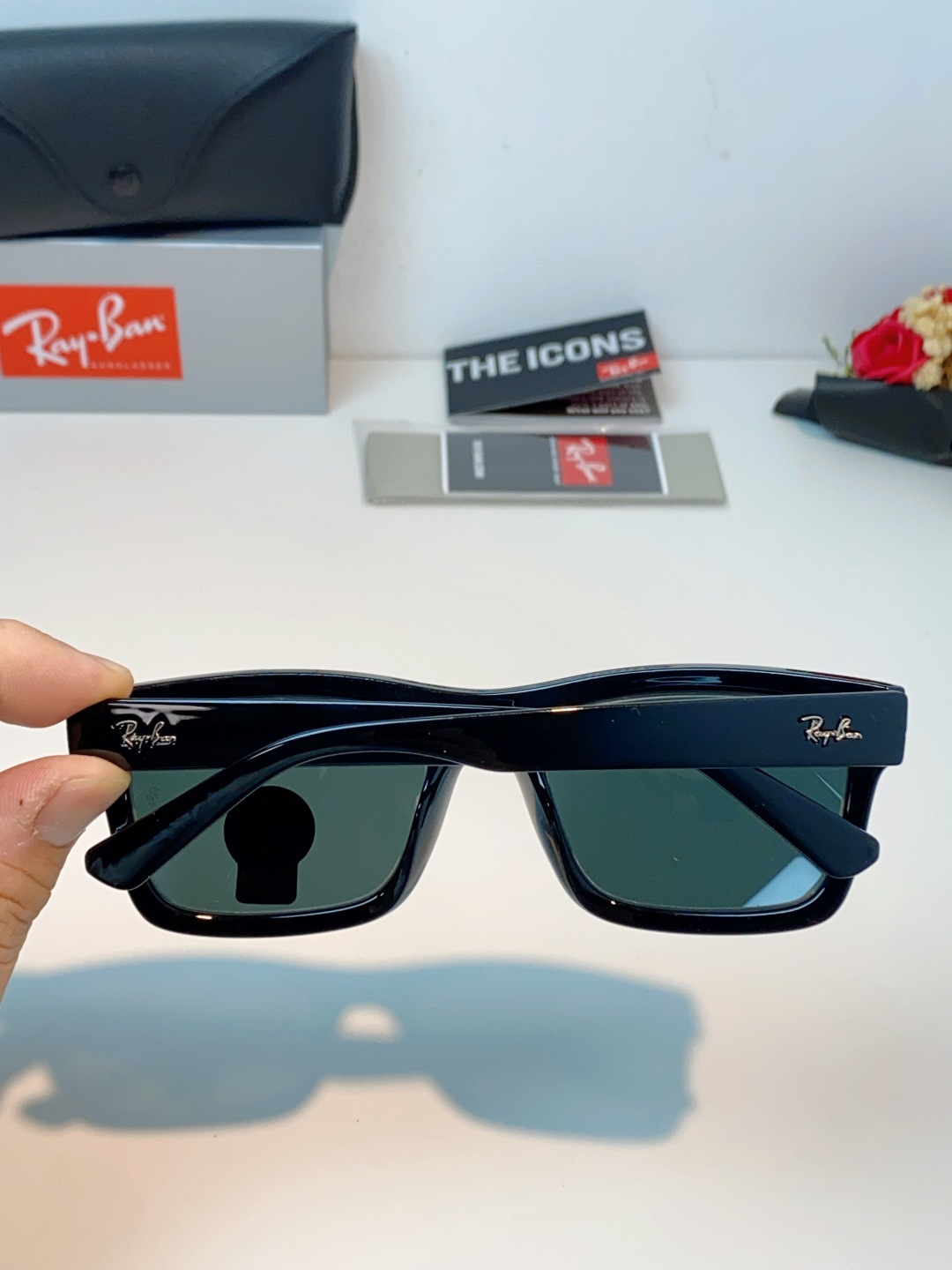 RayBan雷朋 高品质钢化玻璃太阳眼镜男士驾驶司机高清墨镜钓鱼防紫外线防强光眼镜 RB4396 Siz
