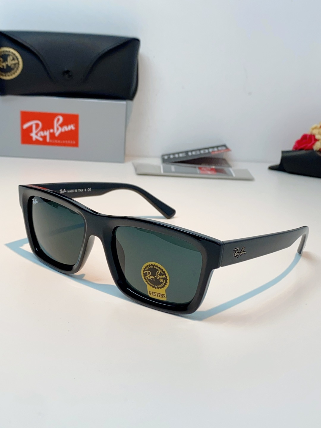 RayBan雷朋 高品质钢化玻璃太阳眼镜男士驾驶司机高清墨镜钓鱼防紫外线防强光眼镜 RB4396 Siz
