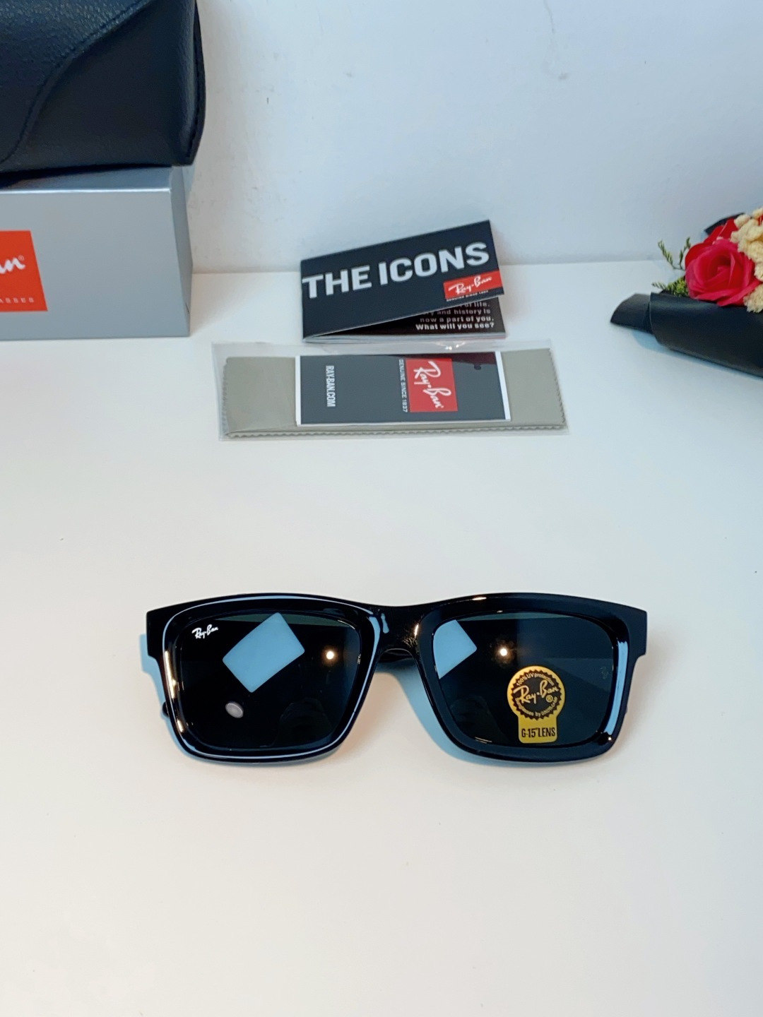 RayBan雷朋 高品质钢化玻璃太阳眼镜男士驾驶司机高清墨镜钓鱼防紫外线防强光眼镜 RB4396 Siz