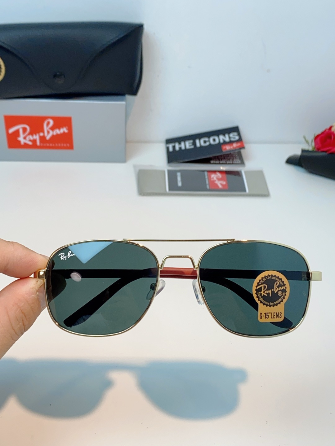 RayBan雷朋 2026新款 强化玻璃太阳镜男款男士开车专用偏光镜户外遮阳墨镜大脸男女通用 RB485
