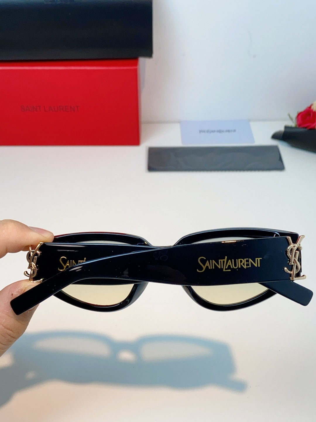 Saint Laurent YSL圣罗兰墨镜女士猫眼太阳眼镜朴彩英Rose同款
