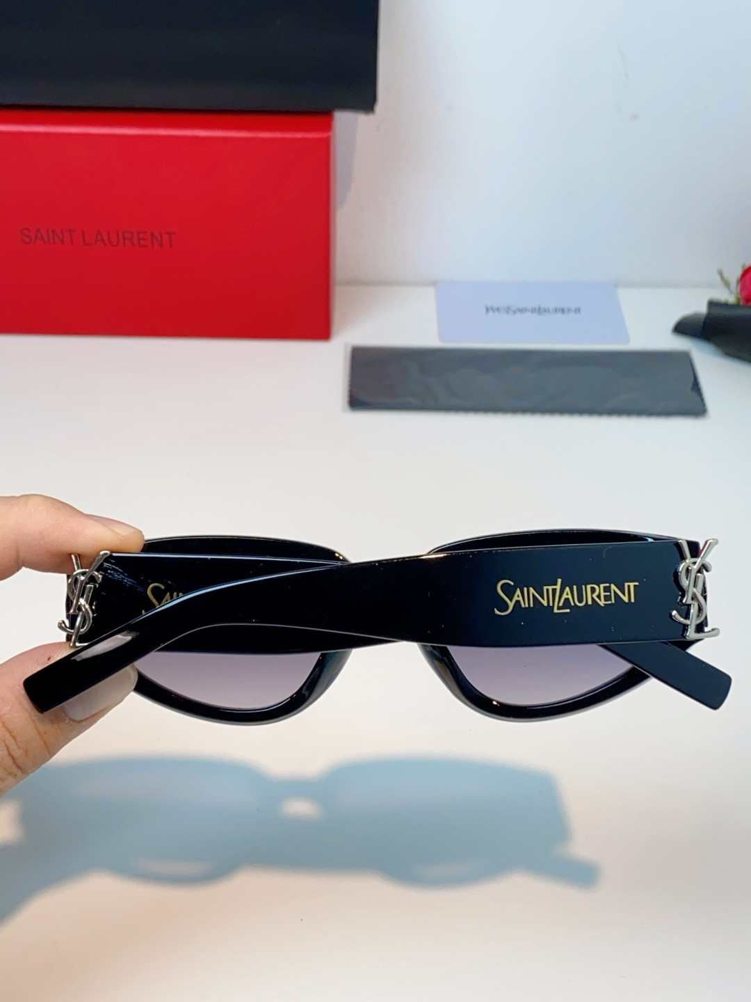Saint Laurent YSL圣罗兰墨镜女士猫眼太阳眼镜朴彩英Rose同款