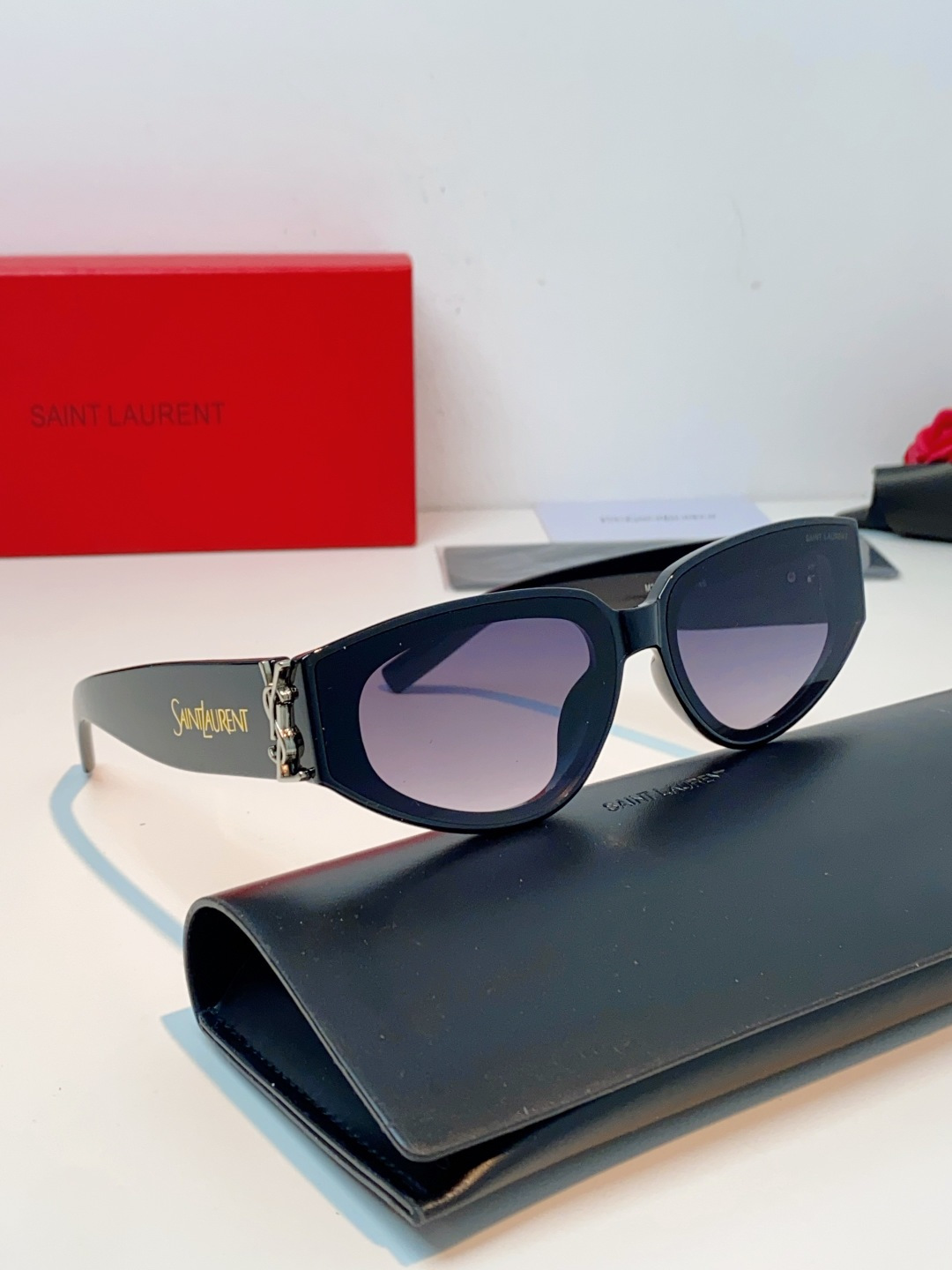 Saint Laurent YSL圣罗兰墨镜女士猫眼太阳眼镜朴彩英Rose同款