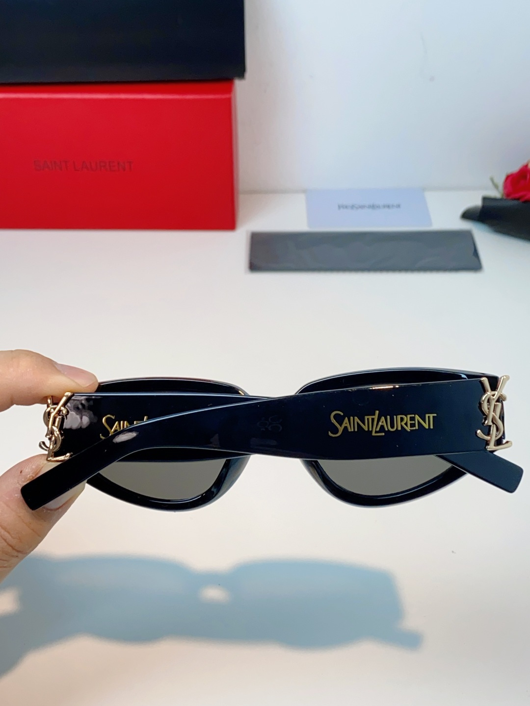 Saint Laurent YSL圣罗兰墨镜女士猫眼太阳眼镜朴彩英Rose同款