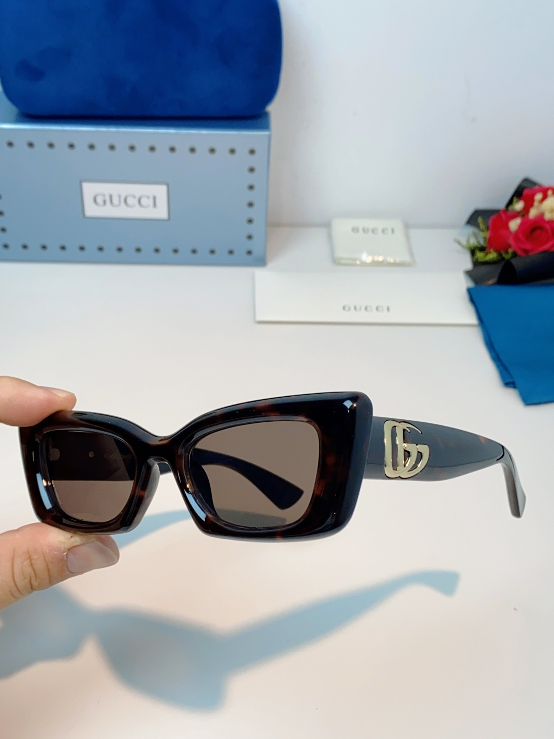 GUCCI古驰 2026新款李沁宋威龙同款防晒眼镜太阳镜墨镜 时尚高品质