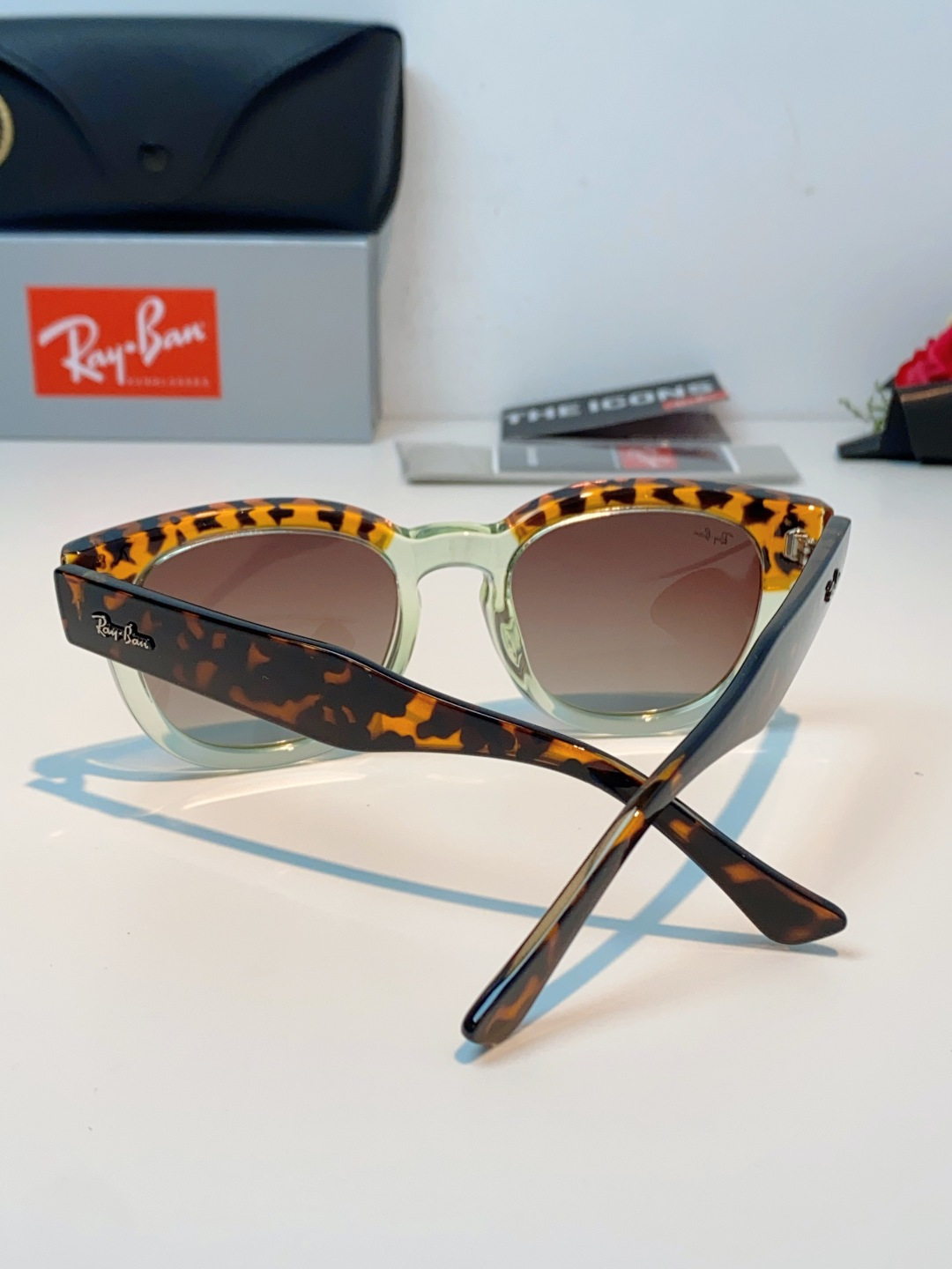 RayBan雷朋 2026新款强化玻璃墨镜男士大框太阳眼镜遮阳防紫外线防风沙骑车专用 RB0298S S