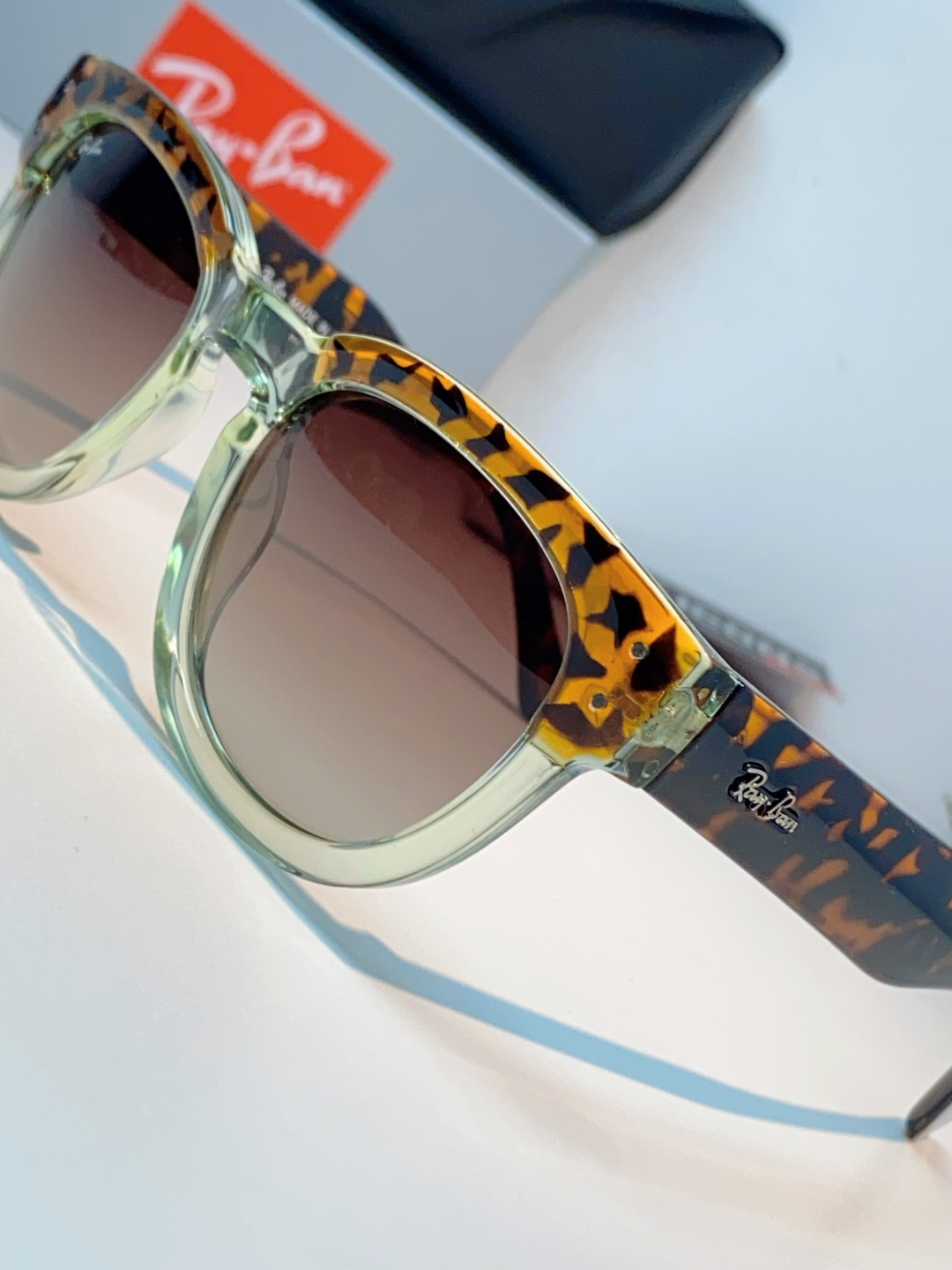 RayBan雷朋 2026新款强化玻璃墨镜男士大框太阳眼镜遮阳防紫外线防风沙骑车专用 RB0298S S