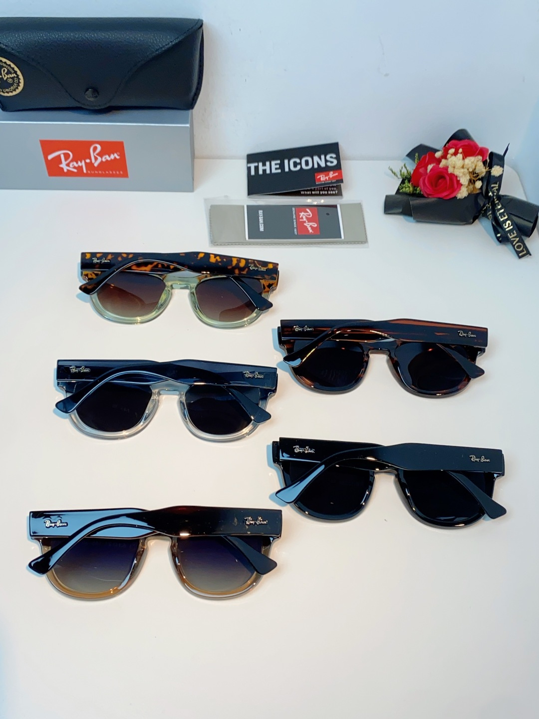 RayBan雷朋 2026新款强化玻璃墨镜男士大框太阳眼镜遮阳防紫外线防风沙骑车专用 RB0298S S